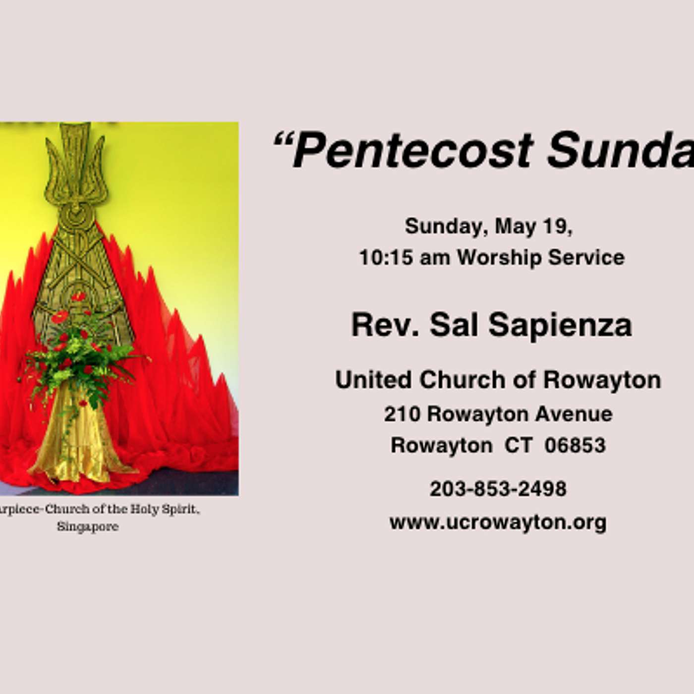May 19, 2024, Worship Service - "Pentecost Sunday" episode artwork