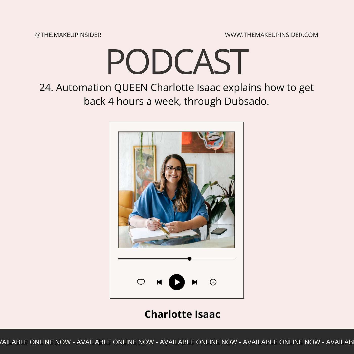 Automation QUEEN Charlotte Isaac explains how to get back 4 hours a week, through Dubsado.