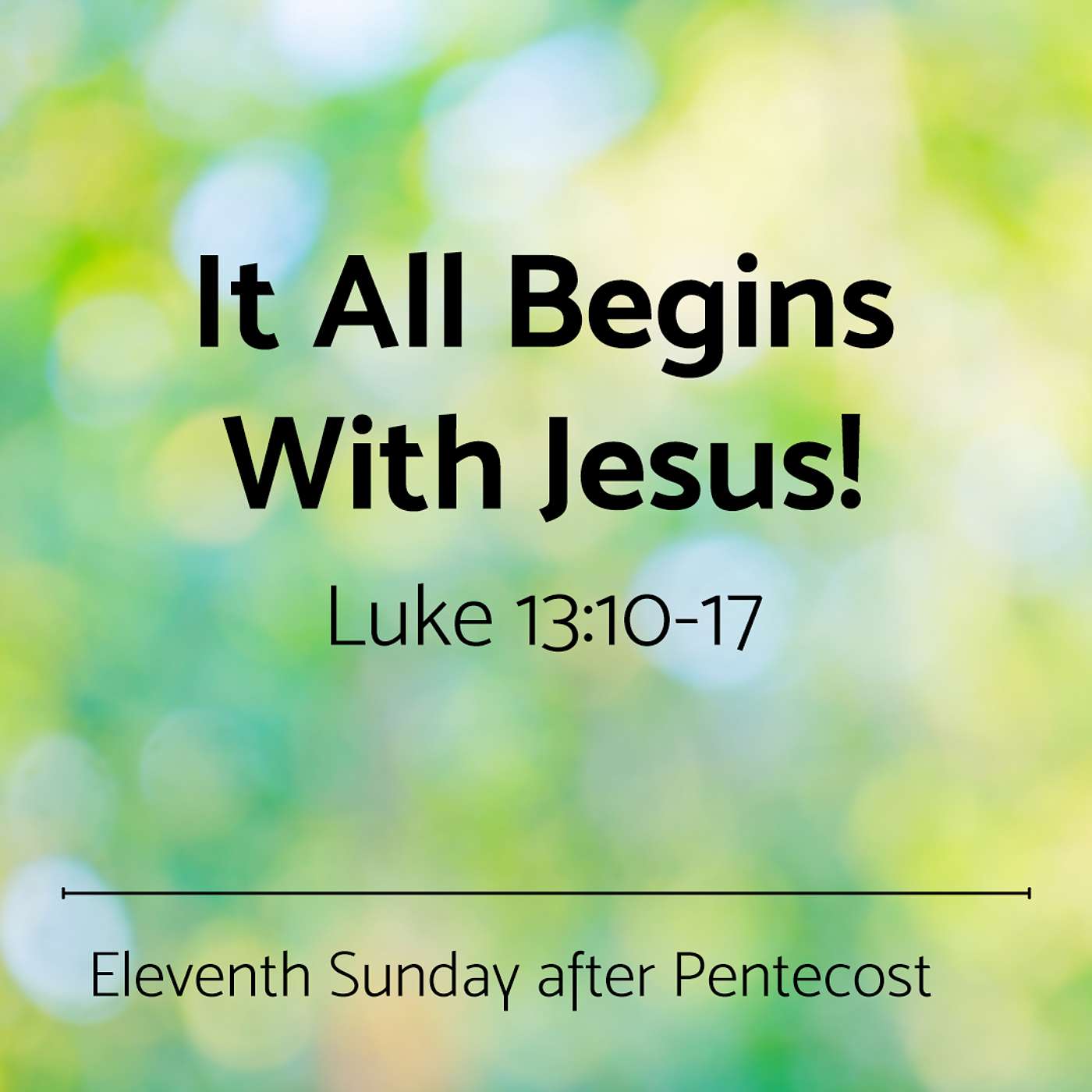 It All Begins With Jesus!