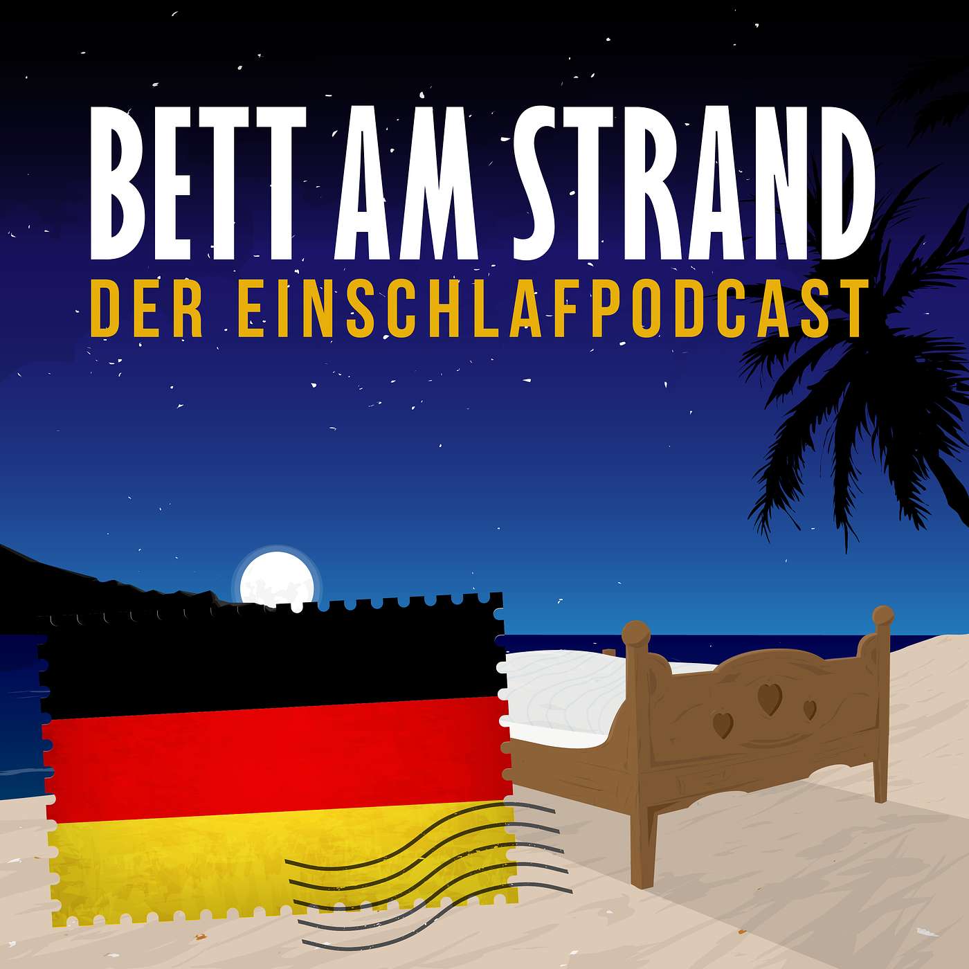 Bett am Strand | Einschlafen zu Reisegeschichten