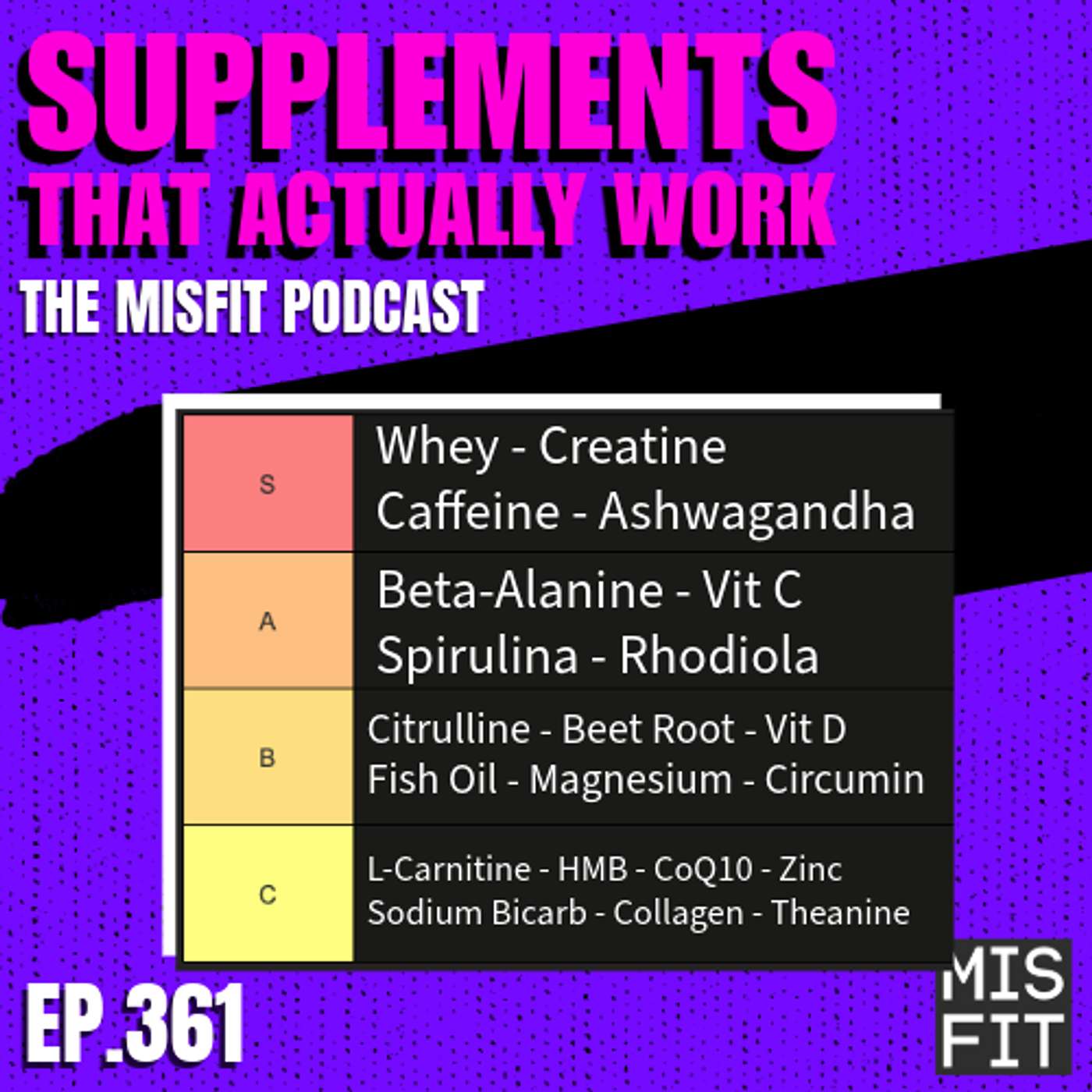 Supplements that Actually Work - E.361