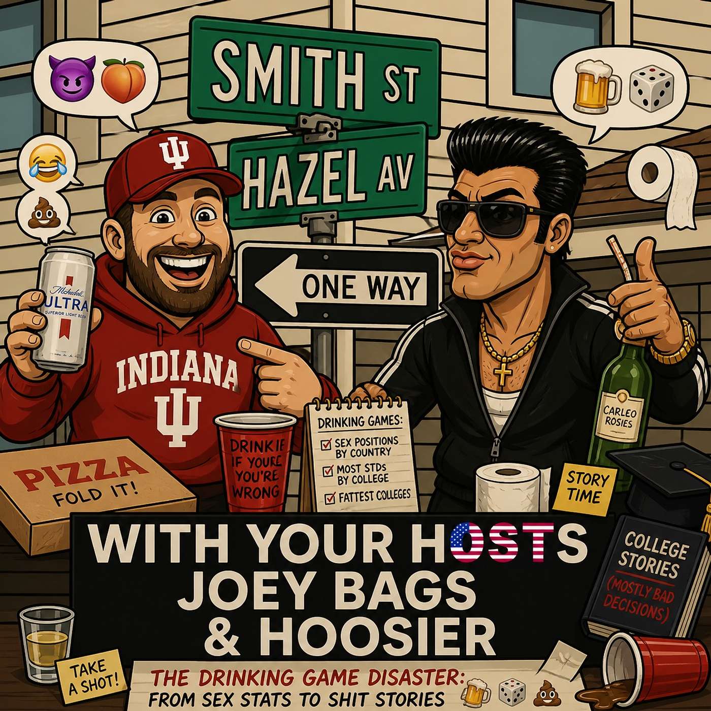 (Ep 41) The Drinking Game Disaster: From Sex Stats to Shit Stories 🍻🎲💩 episode artwork