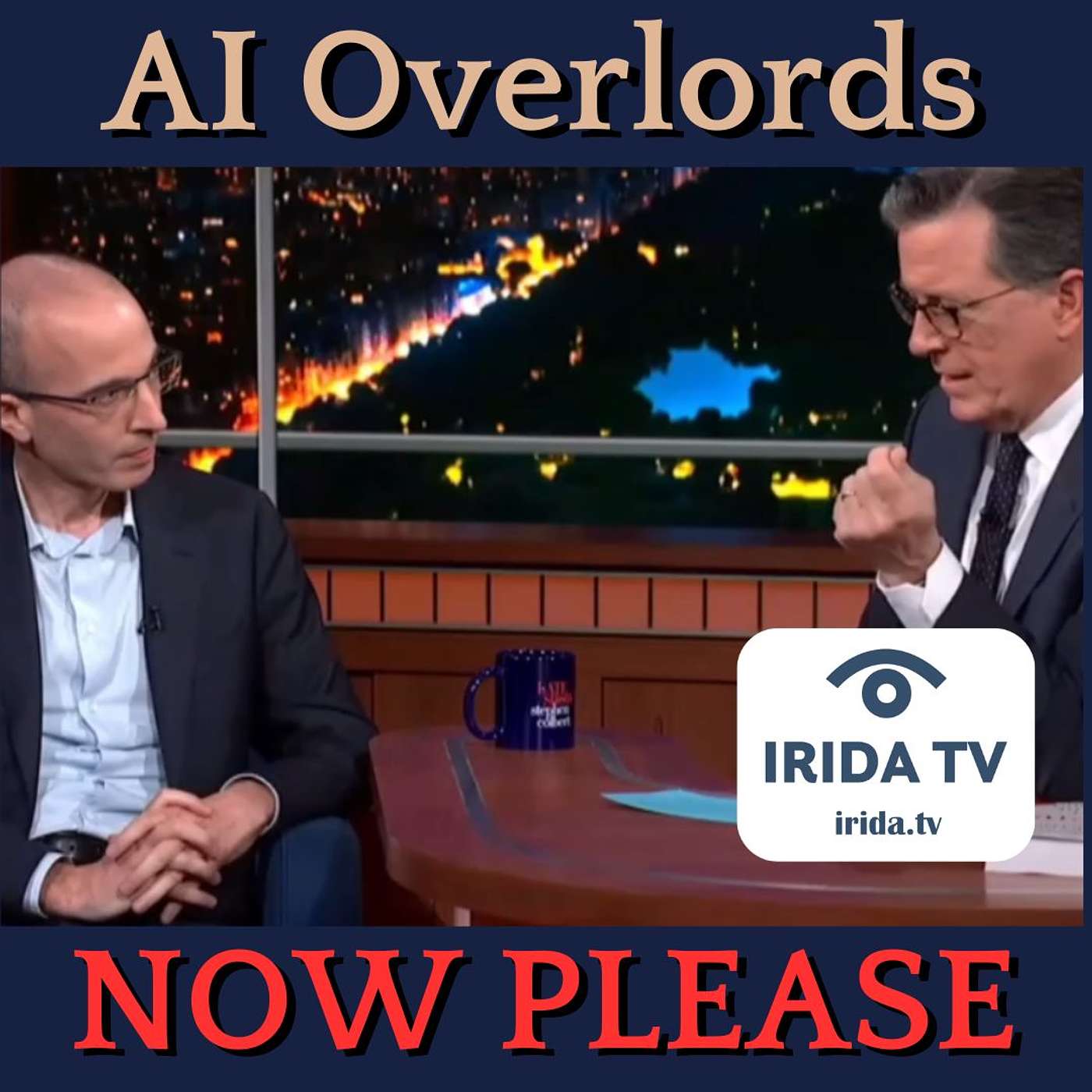 Stephen Colbert Preps Public for AI Overlords with WEF Mad Scientist Yuval Noah Harari