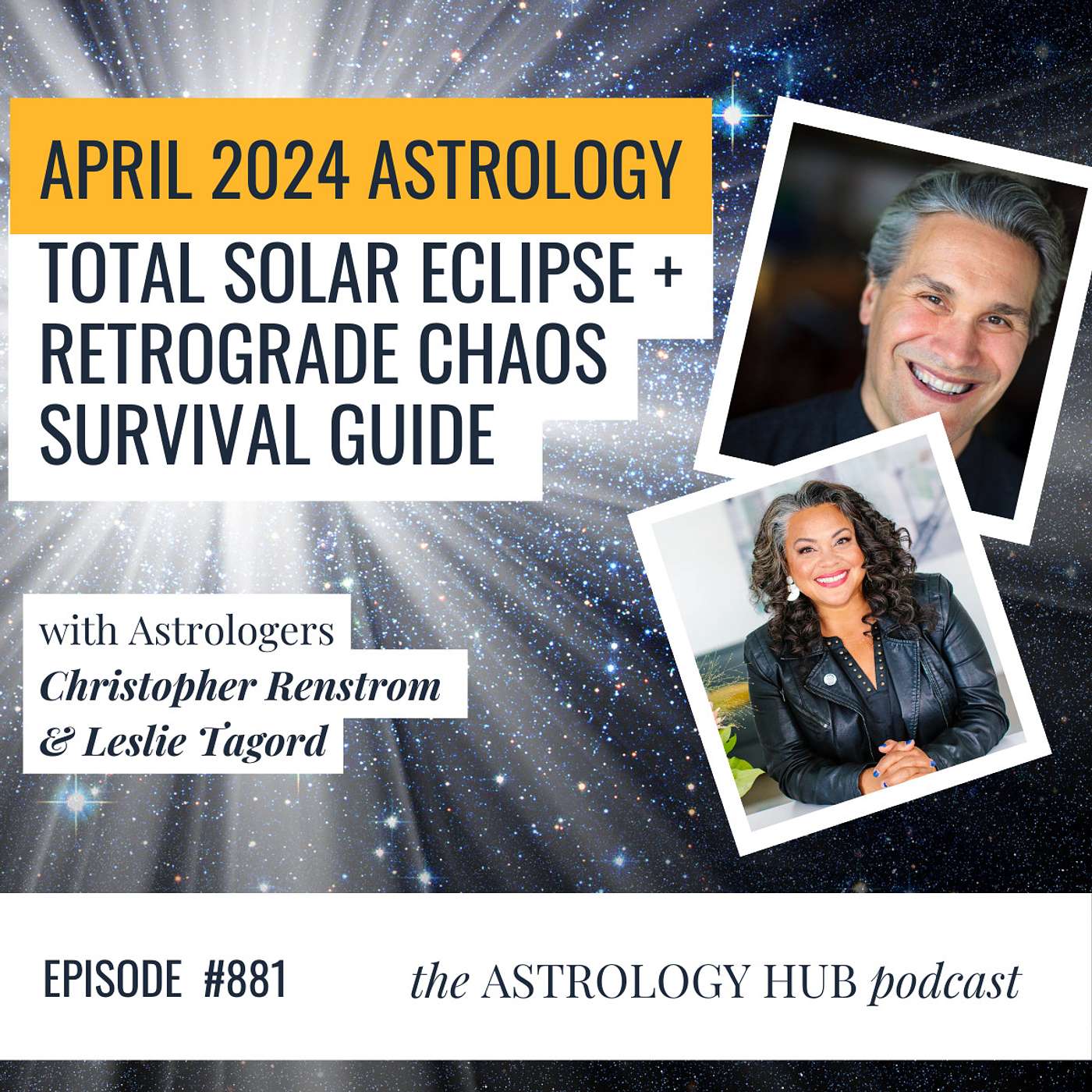 cover of episode April Astrology 2024 Forecast: April Solar Eclipse & A Super Rare Conjunction! w/ Christopher Renstrom and Leslie Tagorda