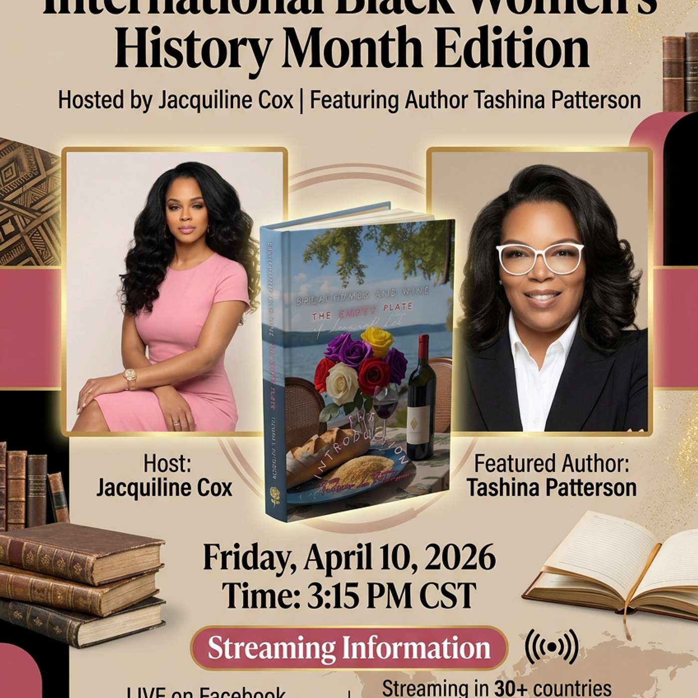 LISTEN LINDA BOOK CLUB LIVE SPECIAL GUEST: TASHINA PATTERSON