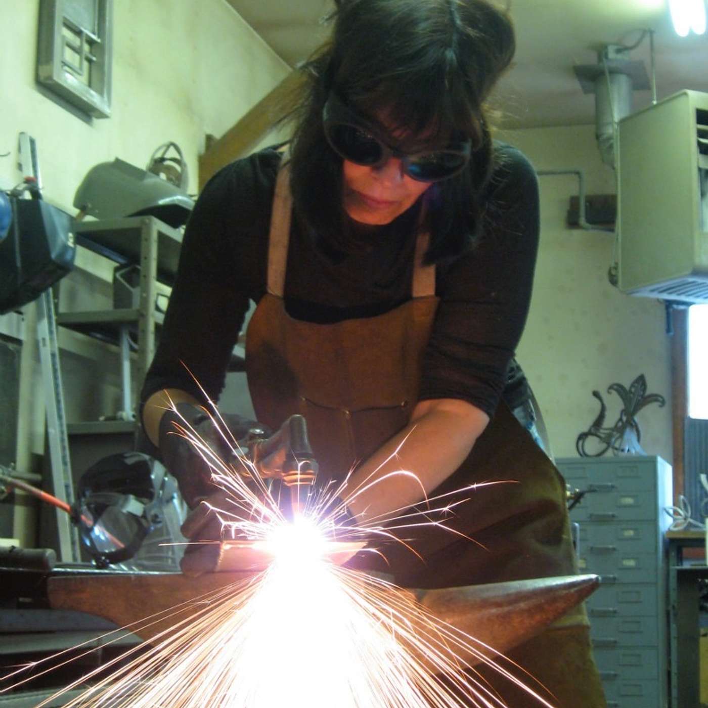 EP 91 SteelyJan....yes JANET RUTKOWSKI  the heavy metal artist drops by to chat about BEHIND The MASK an art exhibit of metal art works on display at The Culture Lab in Long Island City, New York! !