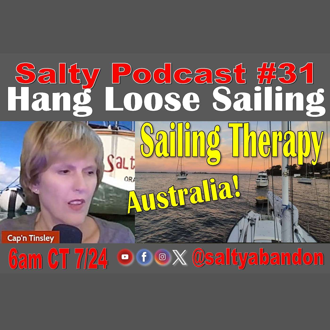 Salty Podcast #31 | ⛵Sailing Therapy for PTSD with Hang Loose Sailing in Australia 🌊