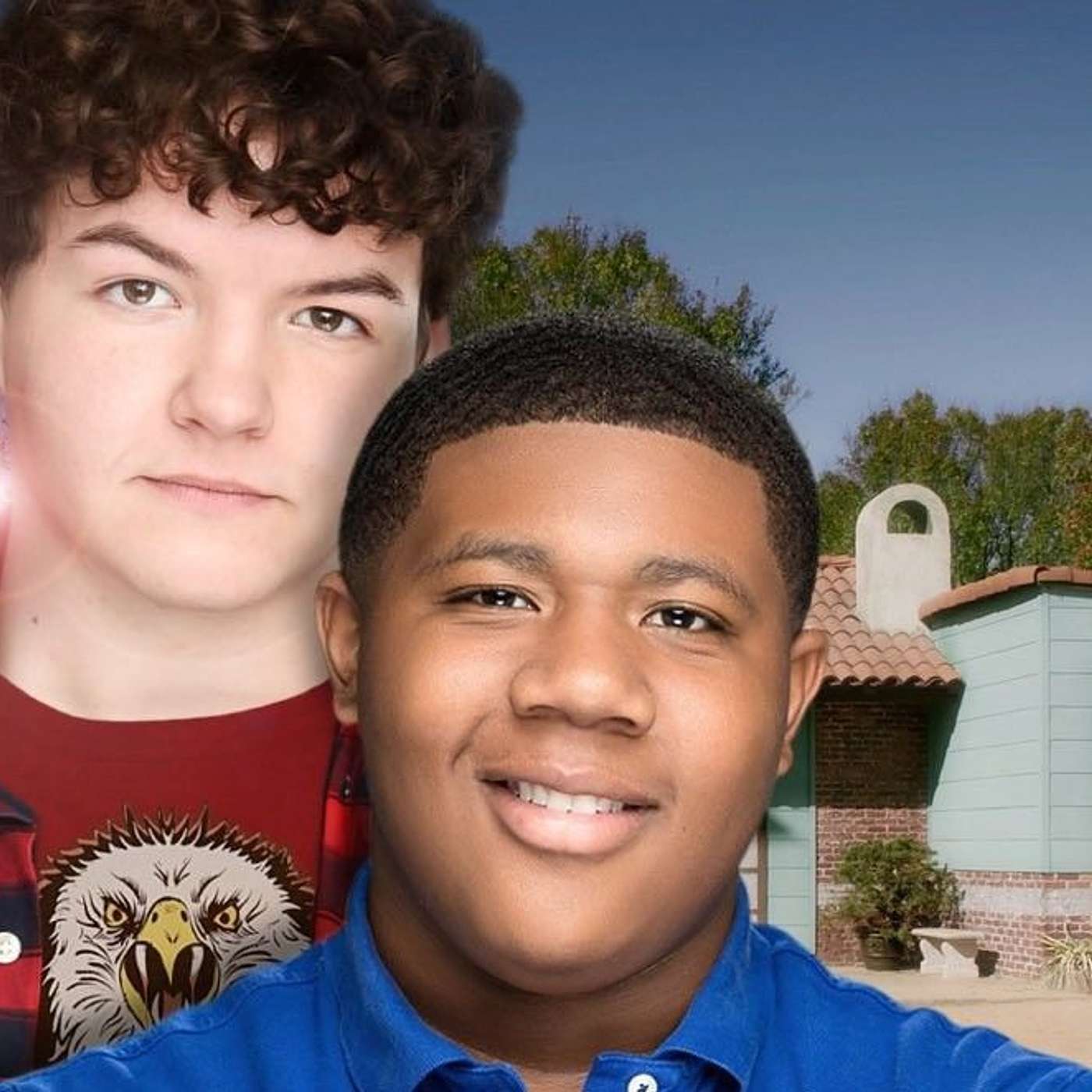 cover of episode (Episode 332) "Cobra Kai" Actors: Aedin Mincks and Khalil Everage (Mitch and Chris).