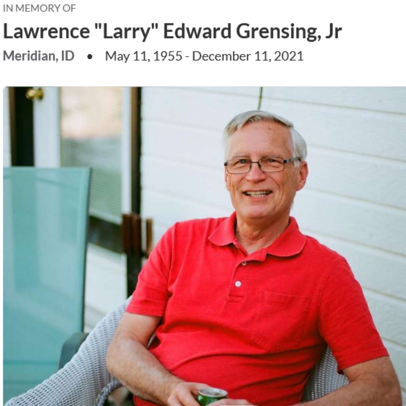 Larry Grensing Jr. 1955-2021