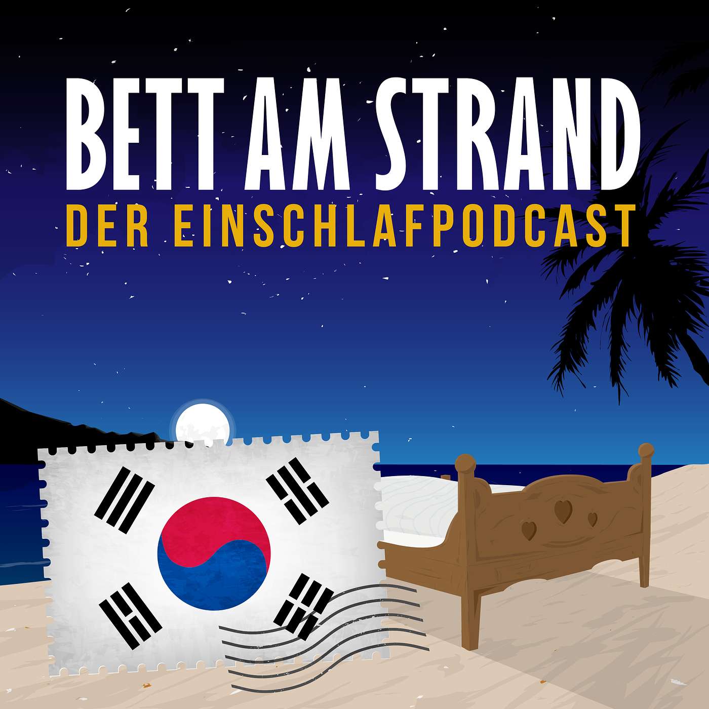 Bett am Strand | Einschlafen zu Reisegeschichten