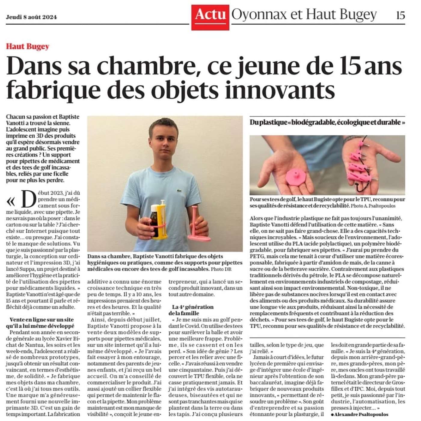 QIDI Tech's Sponsorship of Young Creator Baptiste Vanotti and the Birth of Suppa