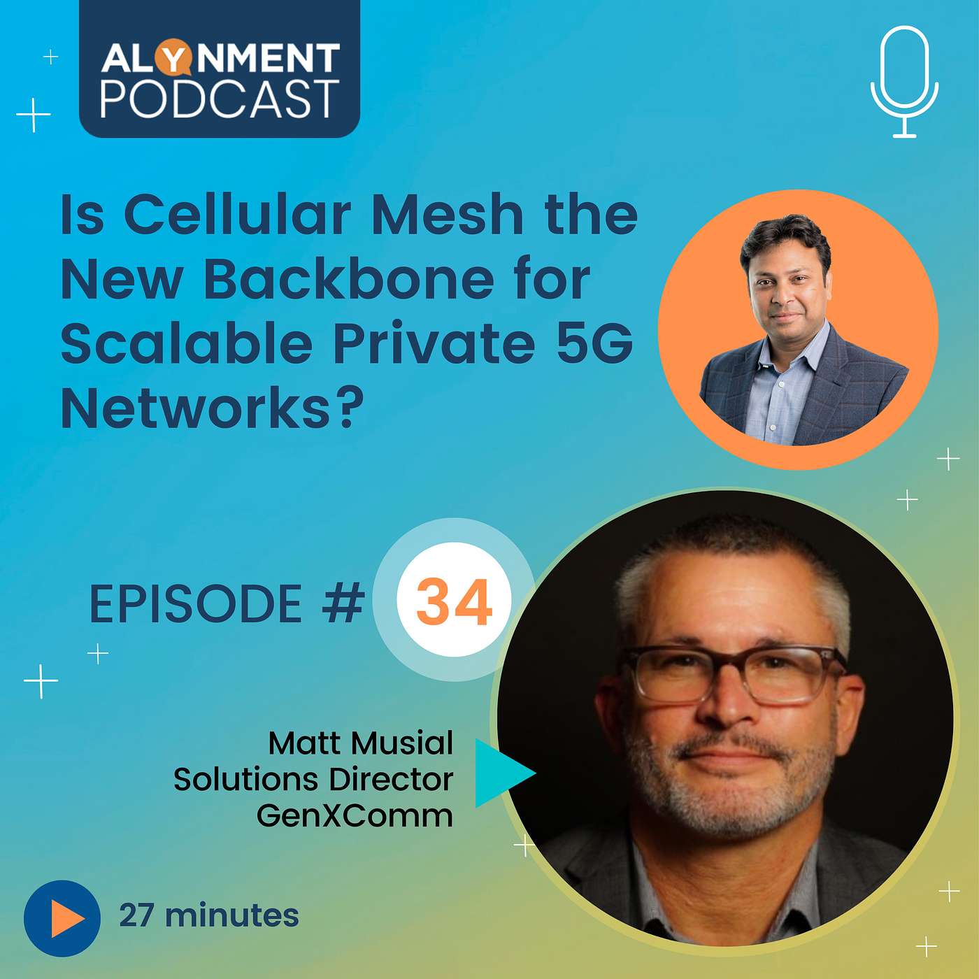 Ep # 34: Is Cellular Mesh the New Backbone for Scalable Private 5G Networks? - with Matt Musial, GenXComm episode artwork