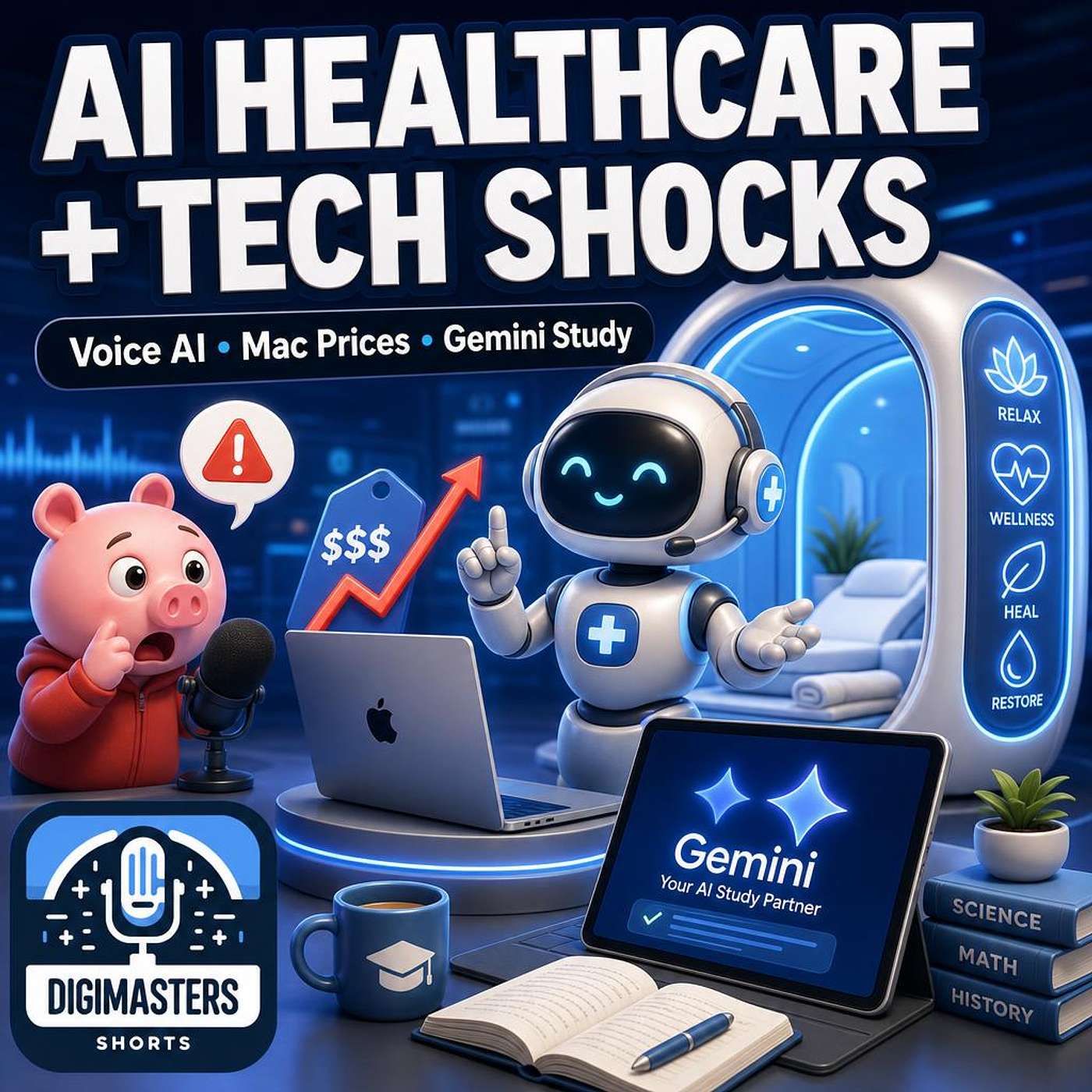 Midjourney's AI Spas Revolutionize Healthcare, Peppa Pig Faces Child Voice AI Backlash, Apple Mac Price Hikes Hit Consumers, Google Gemini Reinvents AI Study Help episode artwork