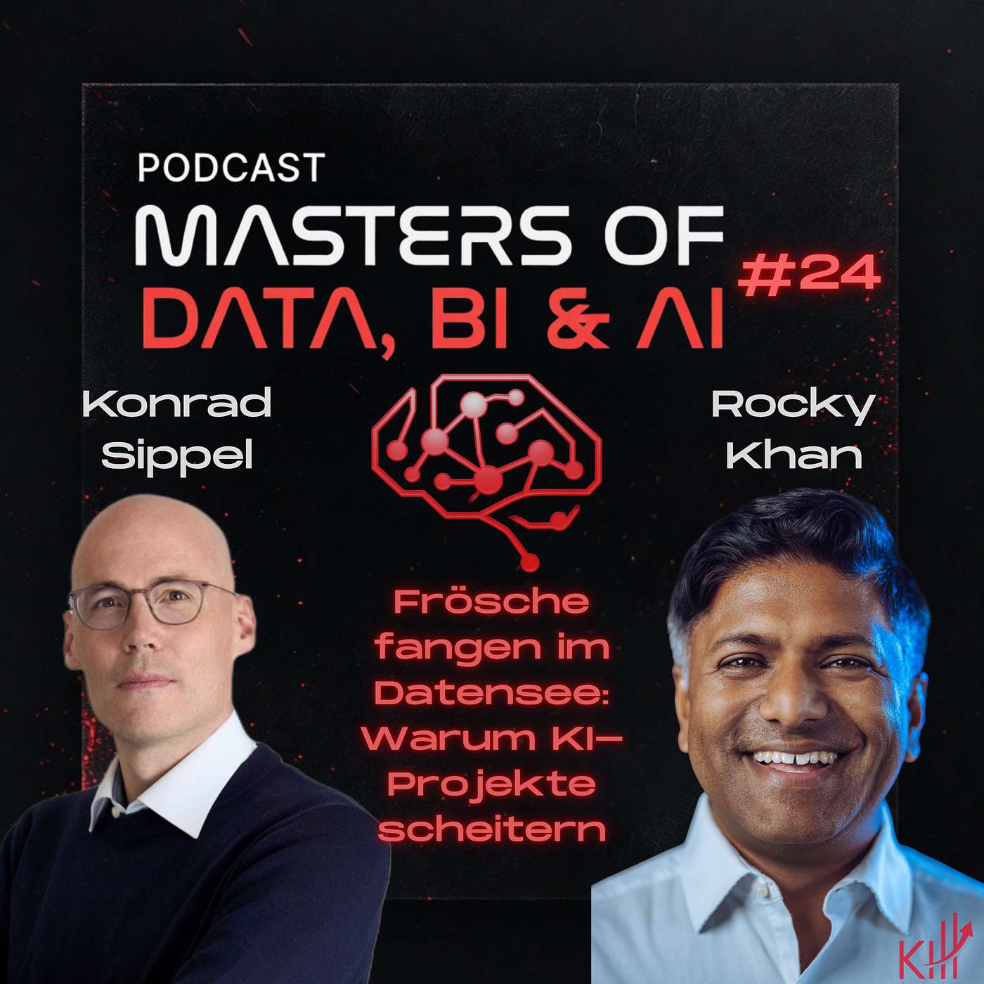 Frösche fangen im Datensee: Warum KI-Projekte scheitern | Konrad Sippel & Rocky Khan - #24 episode artwork