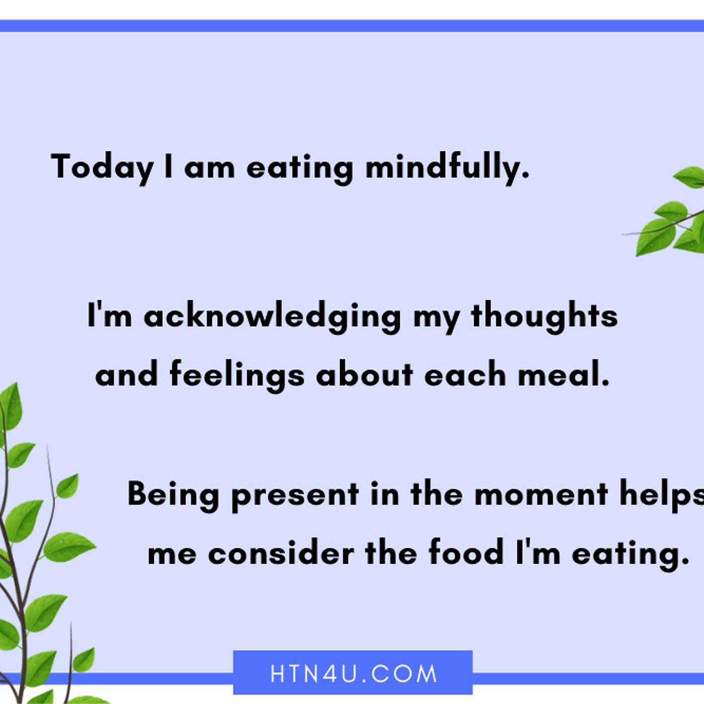 HTN4U Unlimiting Affirmations on Nutrition #145