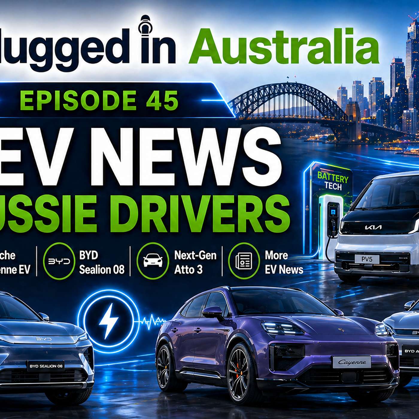 BYD’s Atto 3 Grows Up, Porsche Goes 850kW, Kia’s EV Van Gets Orders, and Australia’s Next Wave of Chinese EV Brands Arrives episode artwork