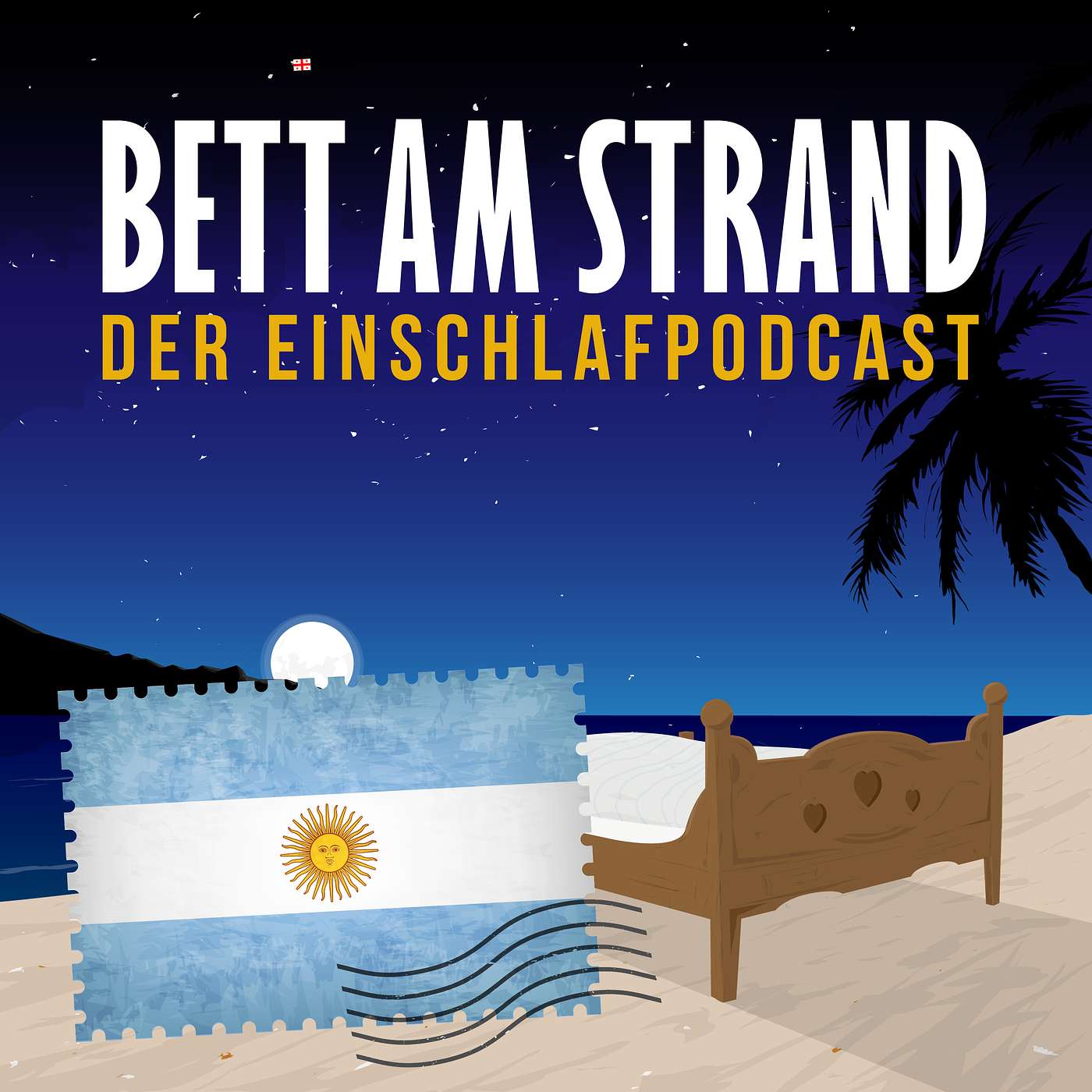 Bett am Strand | Einschlafen zu Reisegeschichten