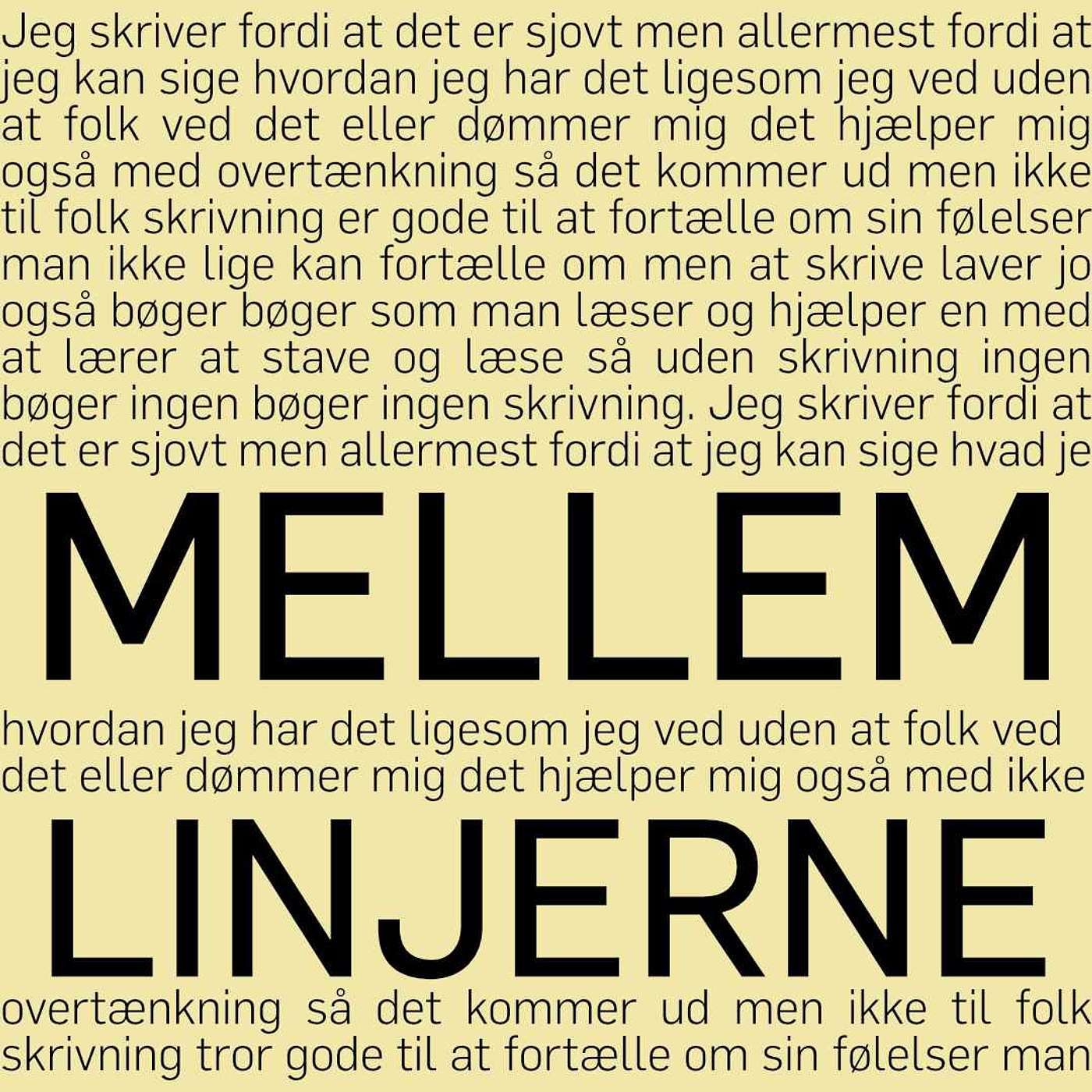 MELLEM LINJERNE - unge, der skriver