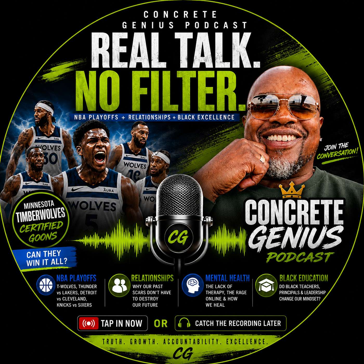 NBA Playoffs, Timberwolves Rise, Relationships & Cultural Truths | Concrete Genius Podcast episode artwork