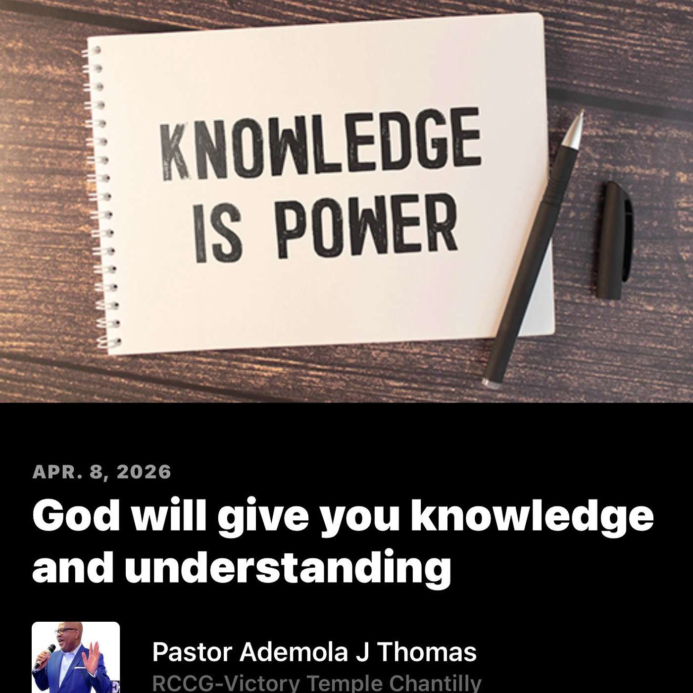 God will give you Knowledge and Understanding. episode artwork