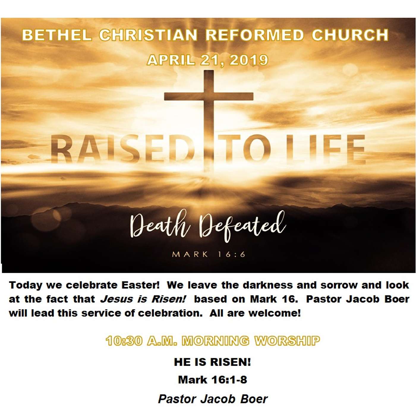 April 21/19   HE IS RISEN!! episode artwork