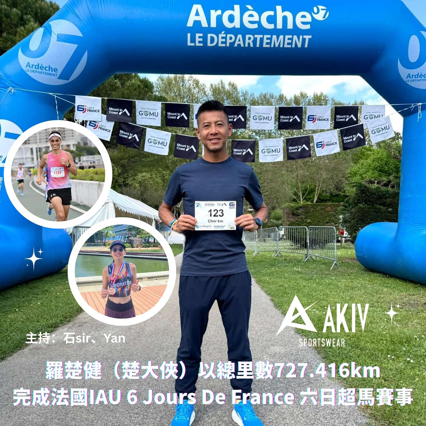 AKIV 以跑會友 EP8  羅楚健（楚大俠）以總里數727.416km完成法國IAU 6 Jours De France 六日超馬賽事