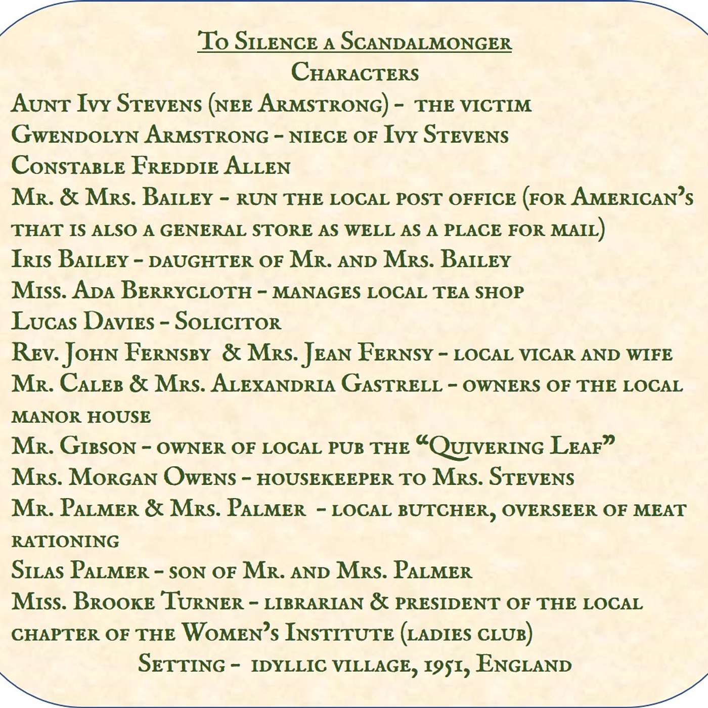Letter #5 To Silence a Scandalmonger episode artwork