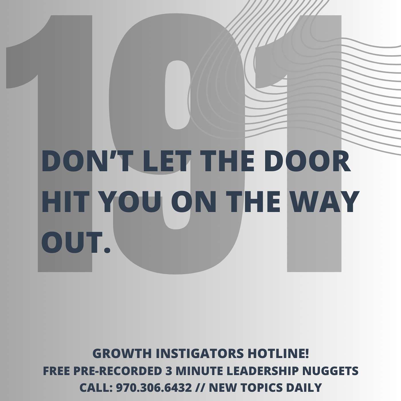 #191 Don't let the door hit you on the way out episode artwork