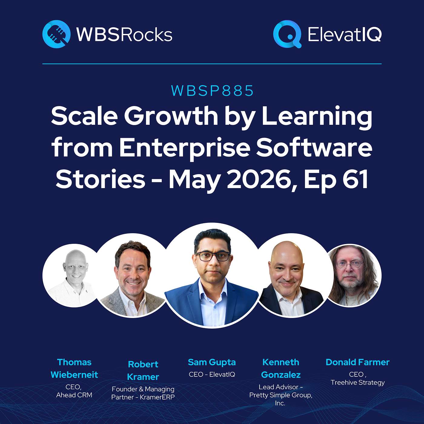 WBSP885: Scale Growth by Learning from Enterprise Software Stories - May 2026, Ep 61, an Objective Panel Discussion episode artwork