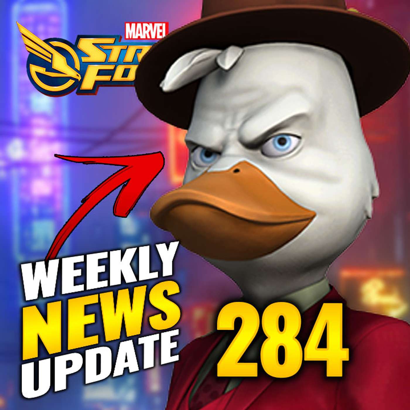 Episode 284: HOWARD THE DUCK LEGENDARY? Kyln Tower Floors Datamined! New Crucible 32 Coming! Marvel Strike Force