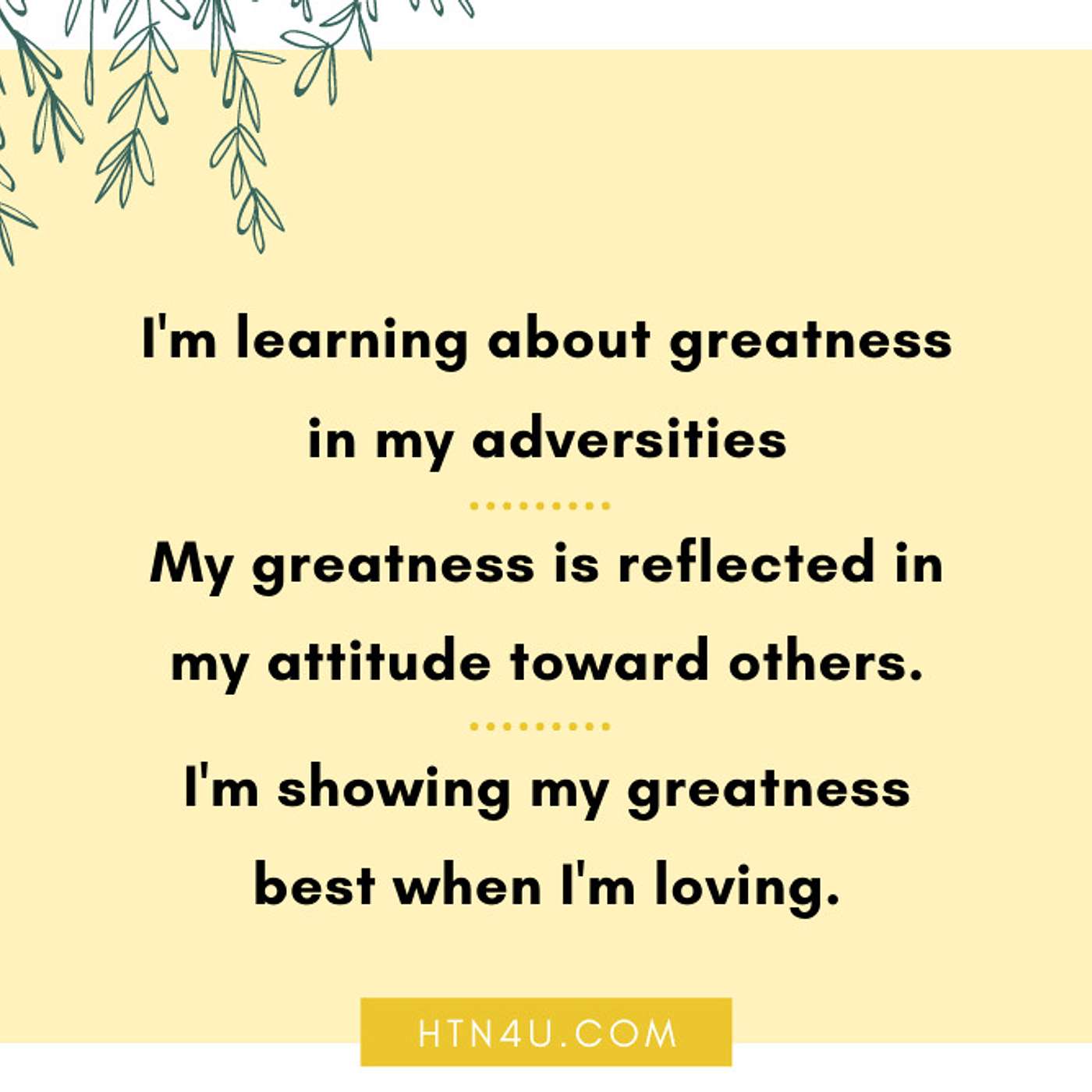 HTN4U Unlimiting Affirmations on Greatness and Self-esteem #171