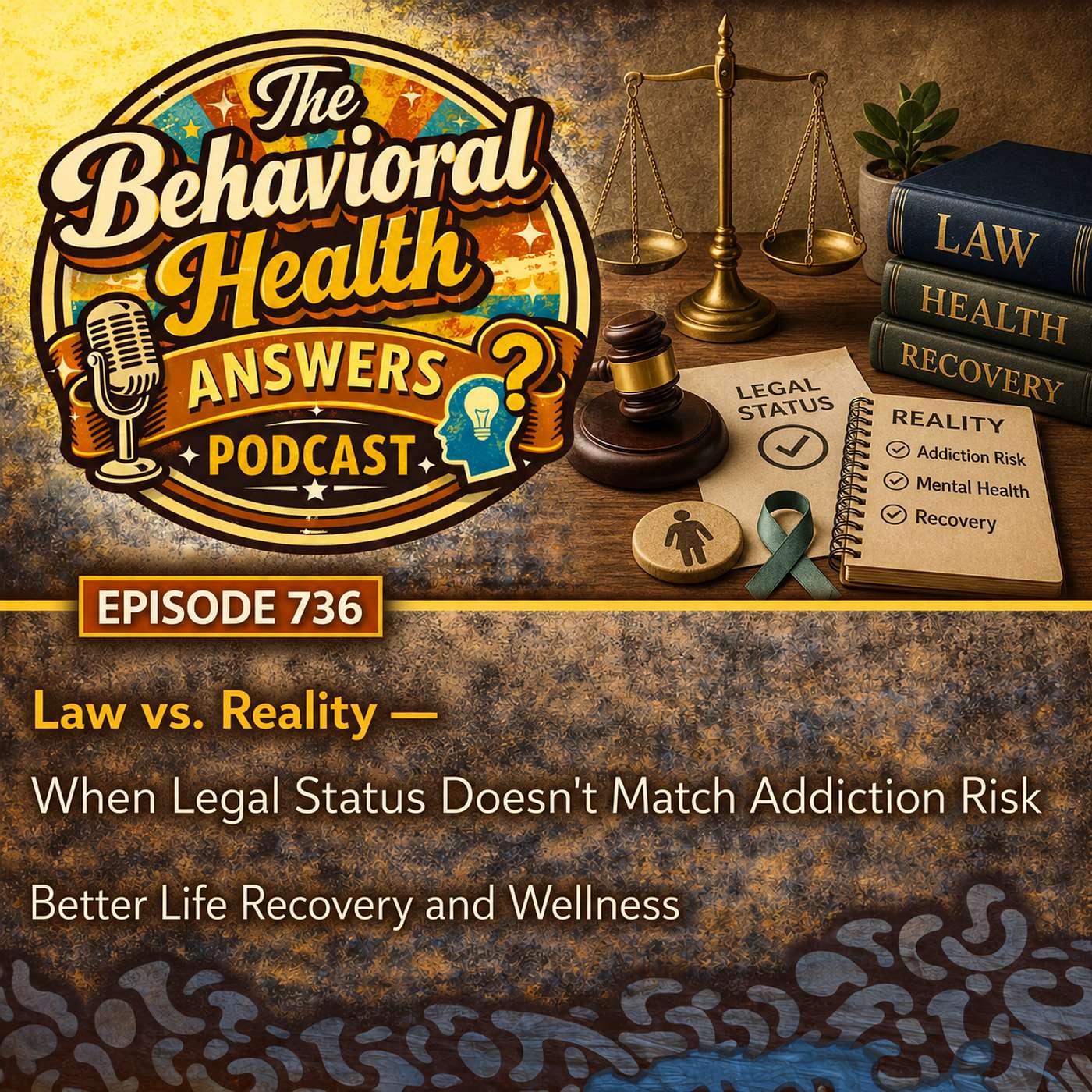 Episode 736: Law vs. Reality - When Legal Status Doesn't Match Addiction Risk | Better Life Recovery and Wellness episode artwork