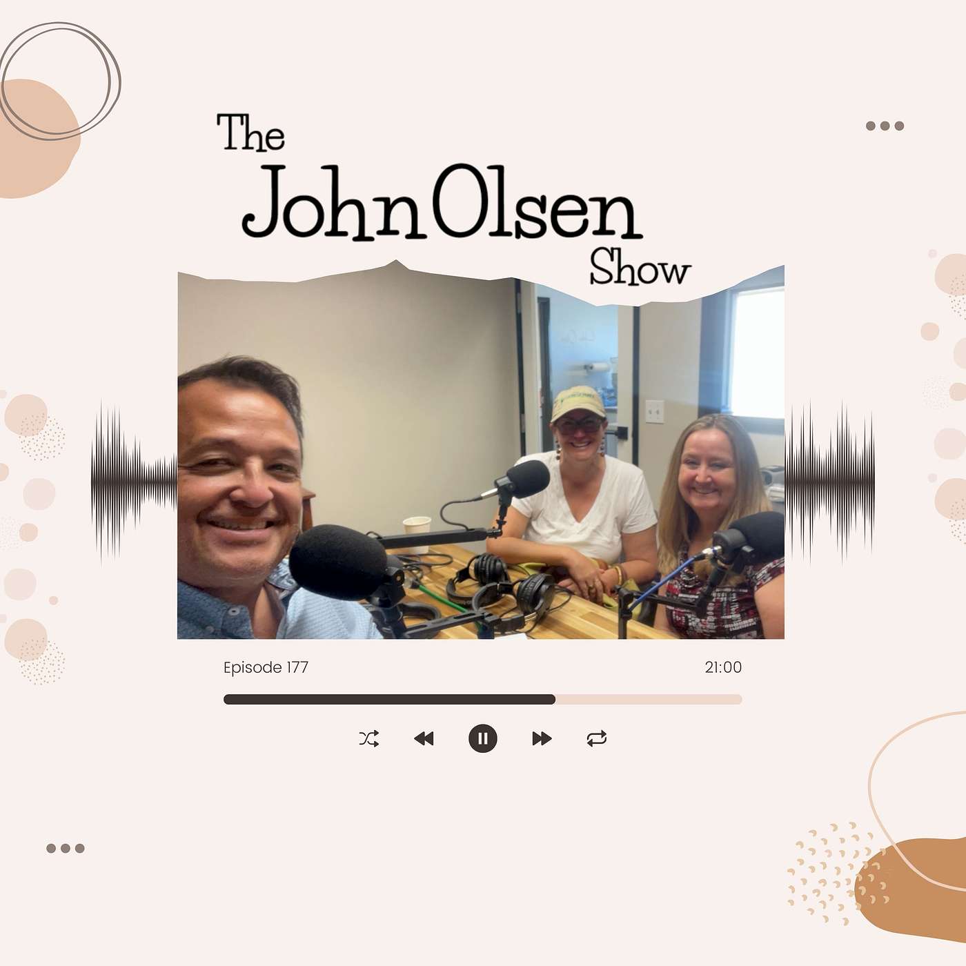 Misty and Laurie with the La Mesa Park & Rec Foundation 25th Anniversary episode artwork