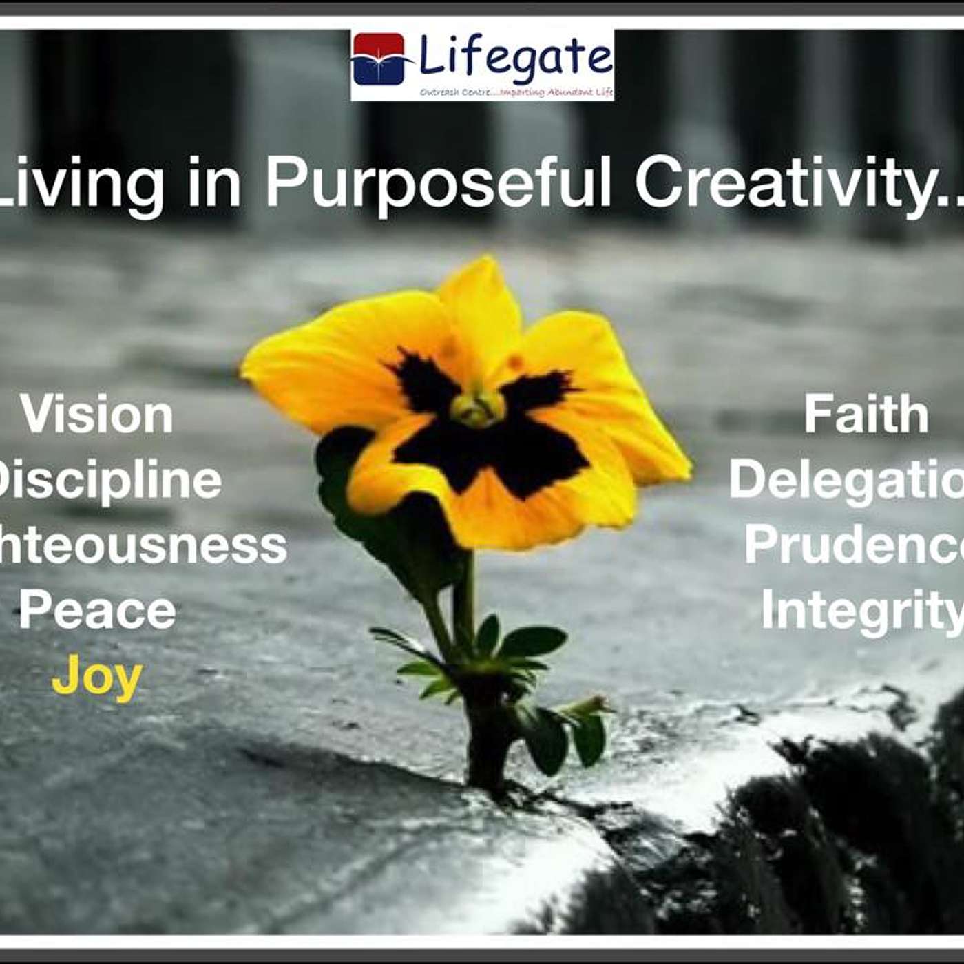 Living in Purposeful Creativity (Joy) - Lifegate Outreach Centre - 29.9.19 episode artwork