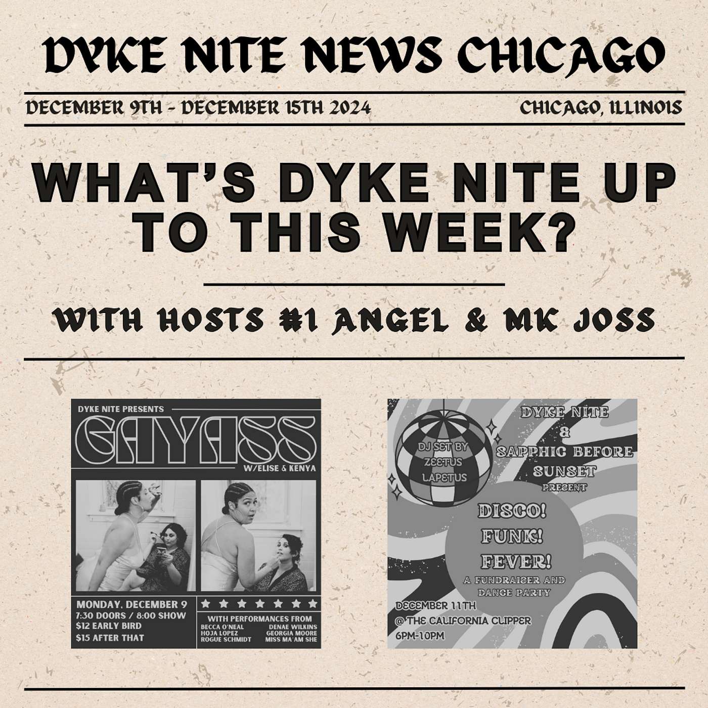DYKE NITE NEWS CHICAGO 12/9-12/15 episode artwork