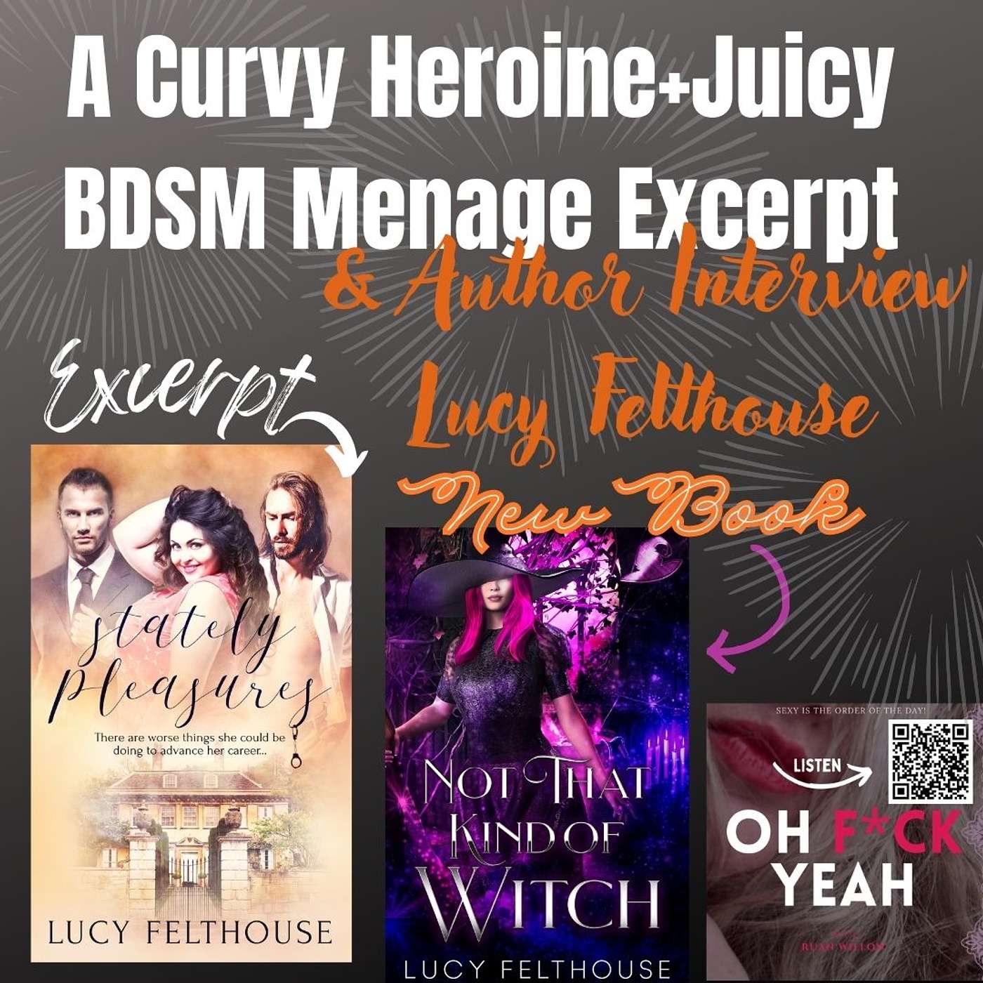 A Curvy Heroine, Juicy BDSM Menage Excerpt, & Author Interview Lucy Felthouse