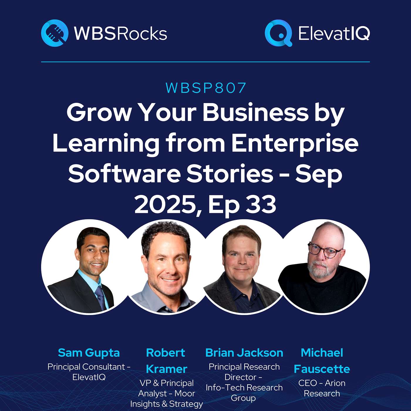 WBSP807: Grow Your Business by Learning from Enterprise Software Stories - Sep 2025, Ep 33, an Objective Panel Discussion WBSP807: Grow Your Business by Learning from Enterprise Software Stories - Sep 2025, Ep 33, an Objective Panel Discussion