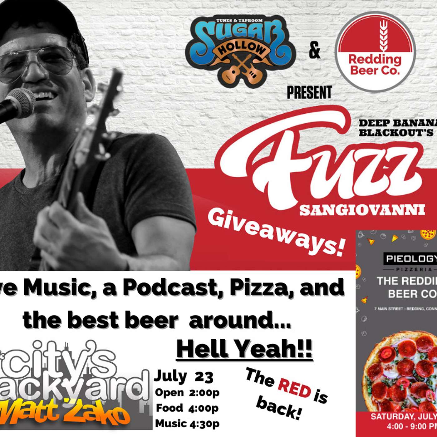 The City's Backyard S2 Ep 48: Summer Sizzle at Redding Beer Co. with  Fuzz on guitar and Pieology Pizza! episode artwork