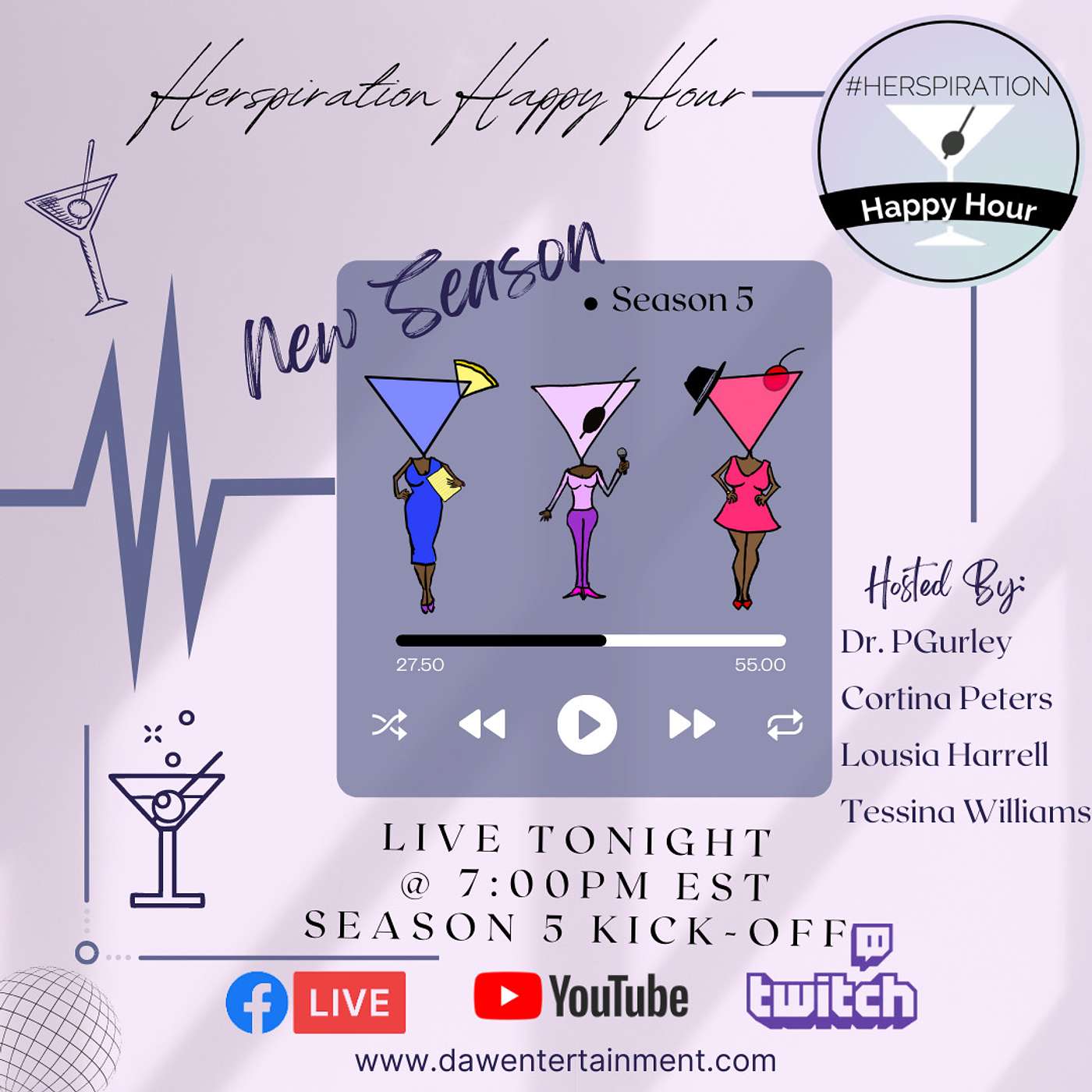 Herspiration Happy Hour Season 5, Episode 1, Season five kick-off! HAPPY NEW YEAR! episode artwork