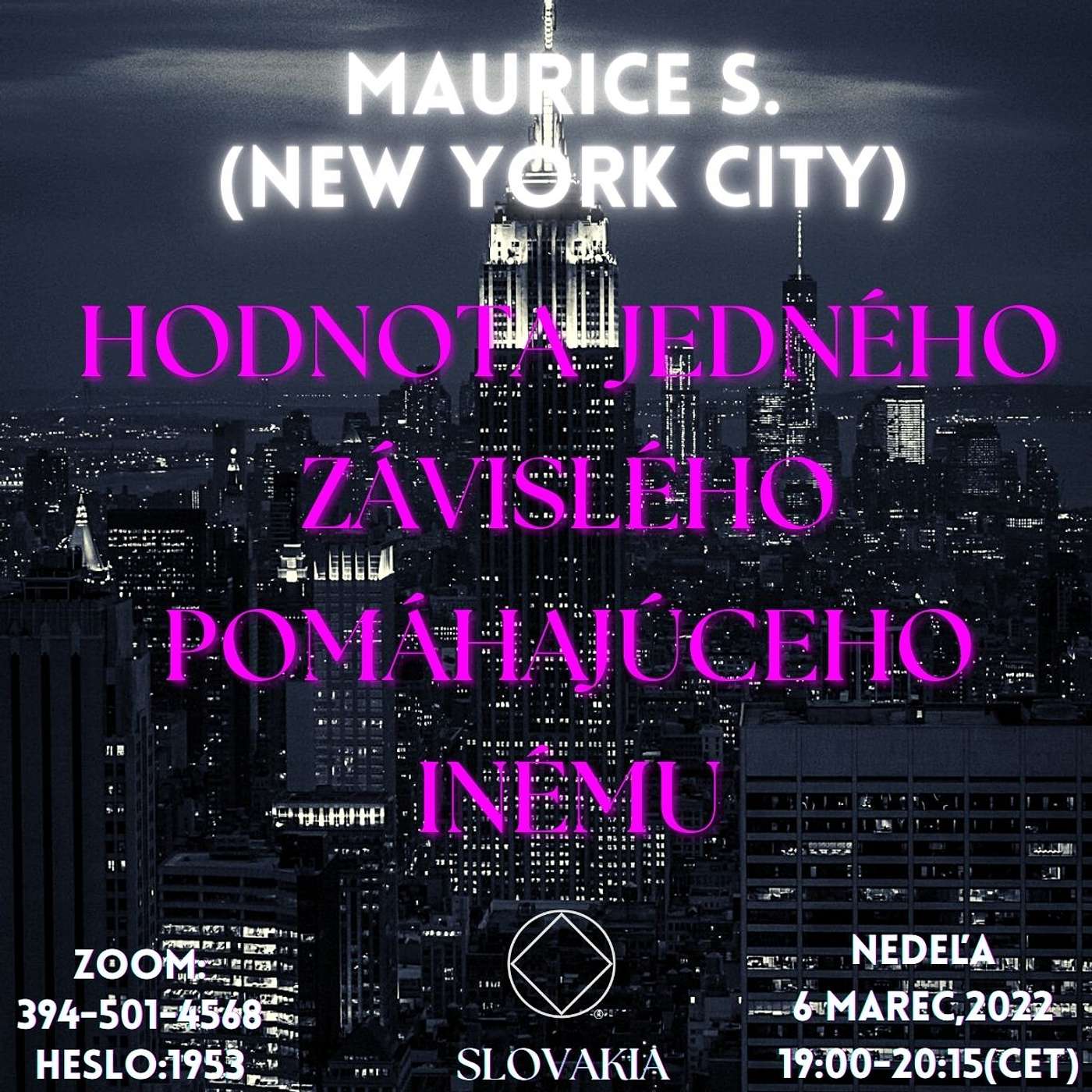 Maurice S. (NEW YORK CITY) Hodnota jedného závislého pomáhajúceho inému episode artwork