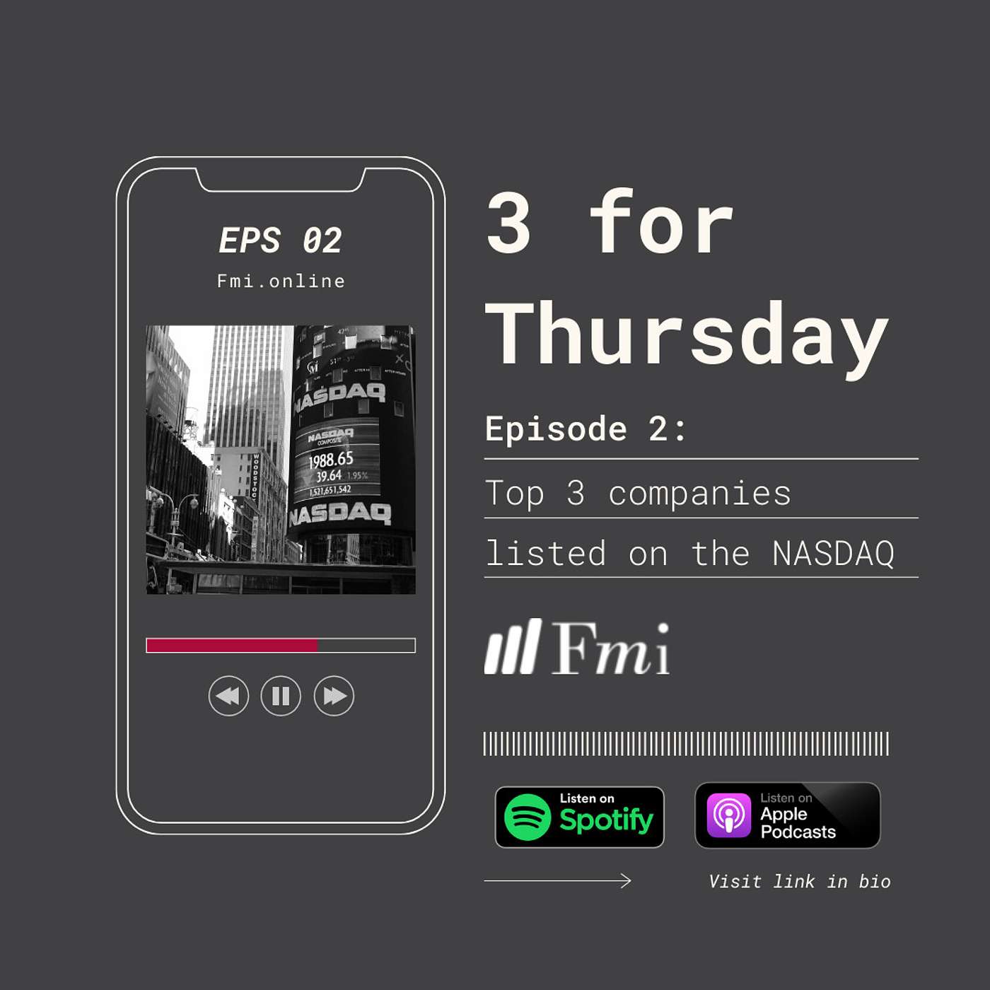 3 for Thursday- Top 3 companies listed on the NASDAQ