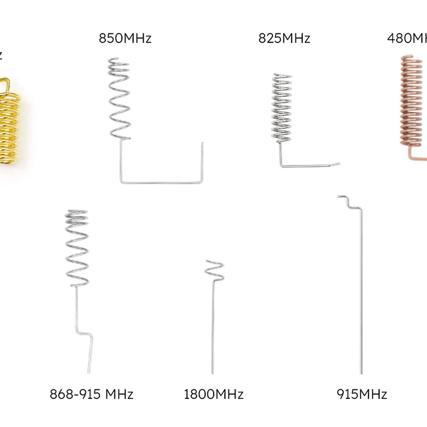 Helical Spring Antennas: Which is Better, Golden or Silver?