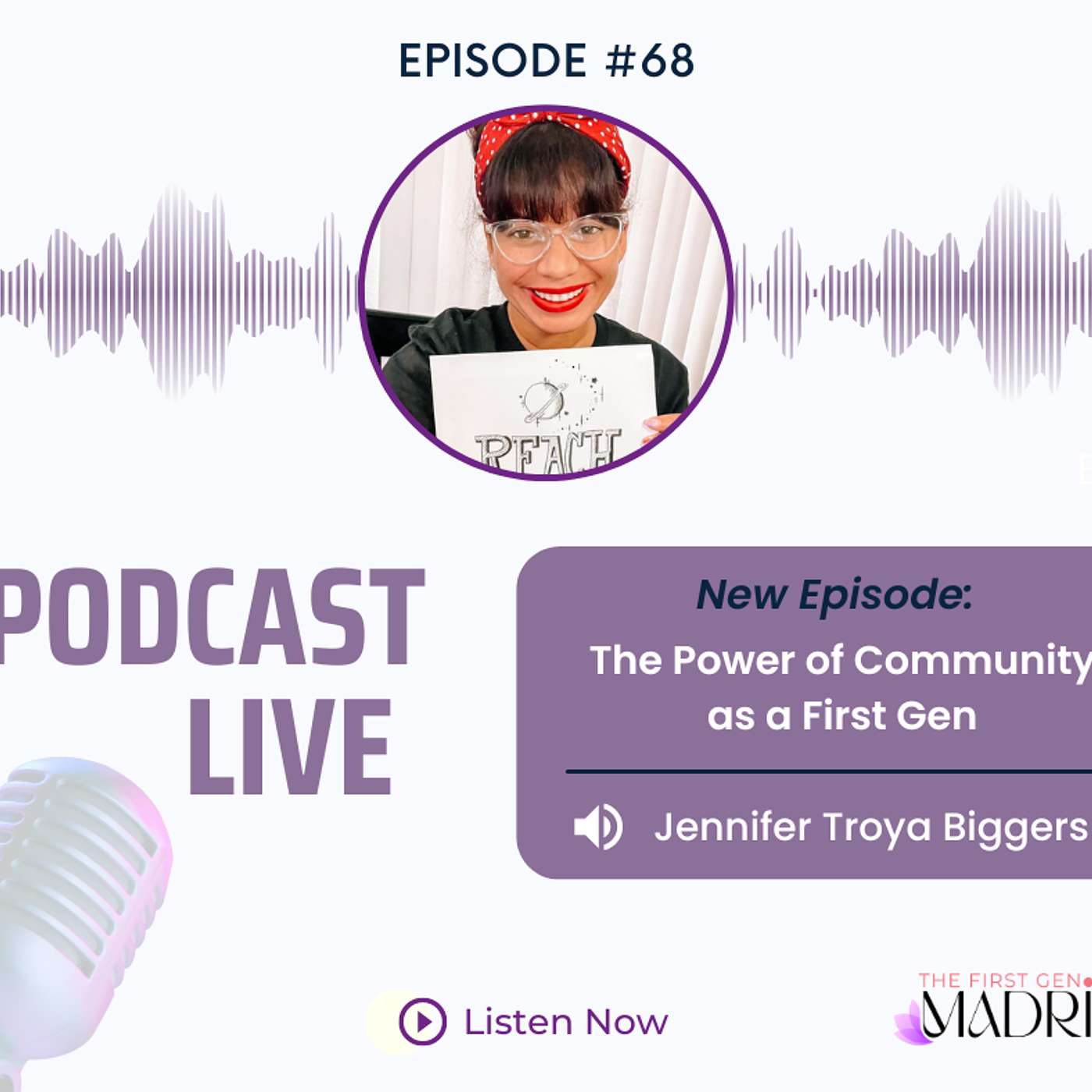 E-68 The Power of Community as a First Gen with Jenny Troya Biggers