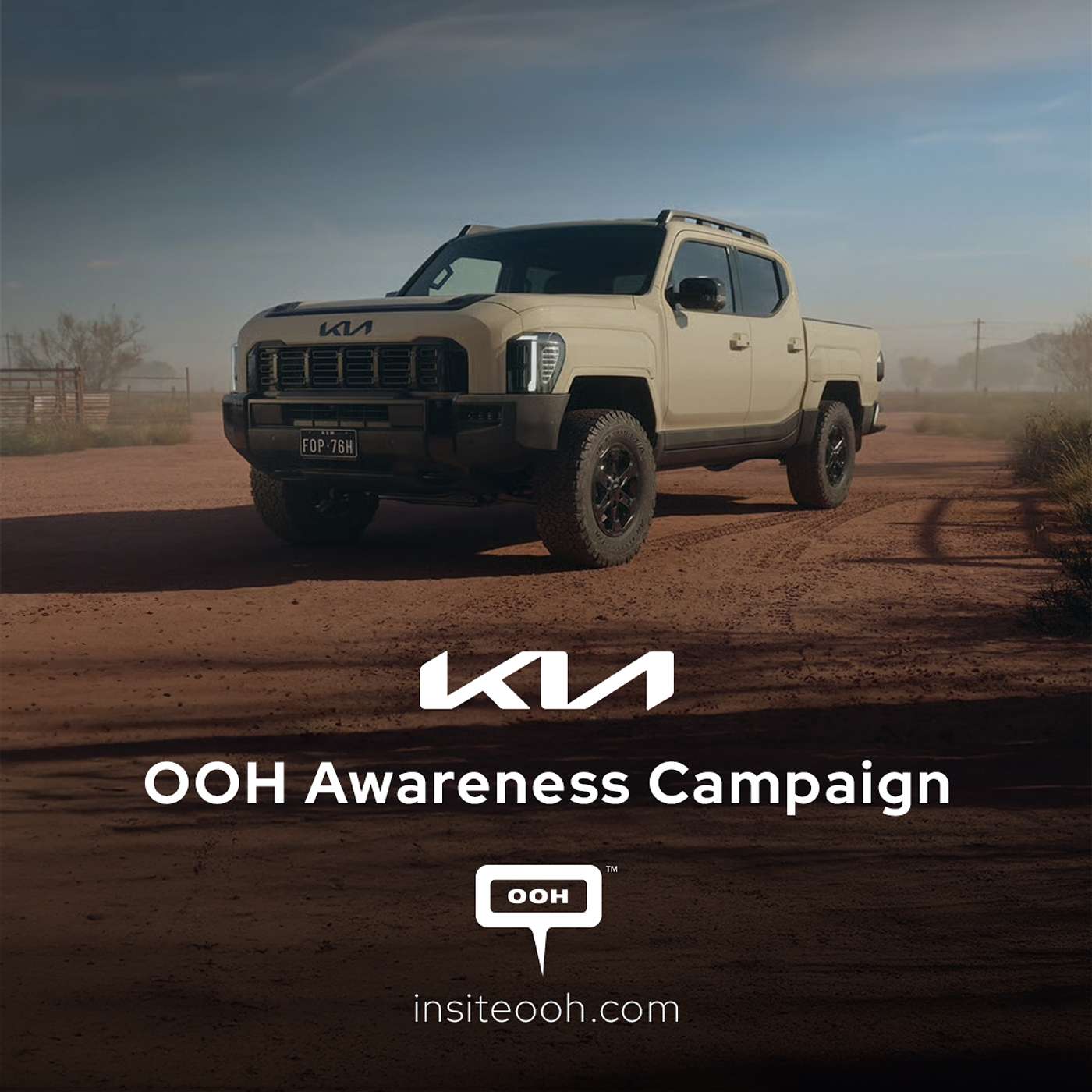 The Kia Tasman Takes UAE Billboards on a Ride Through the Dunes