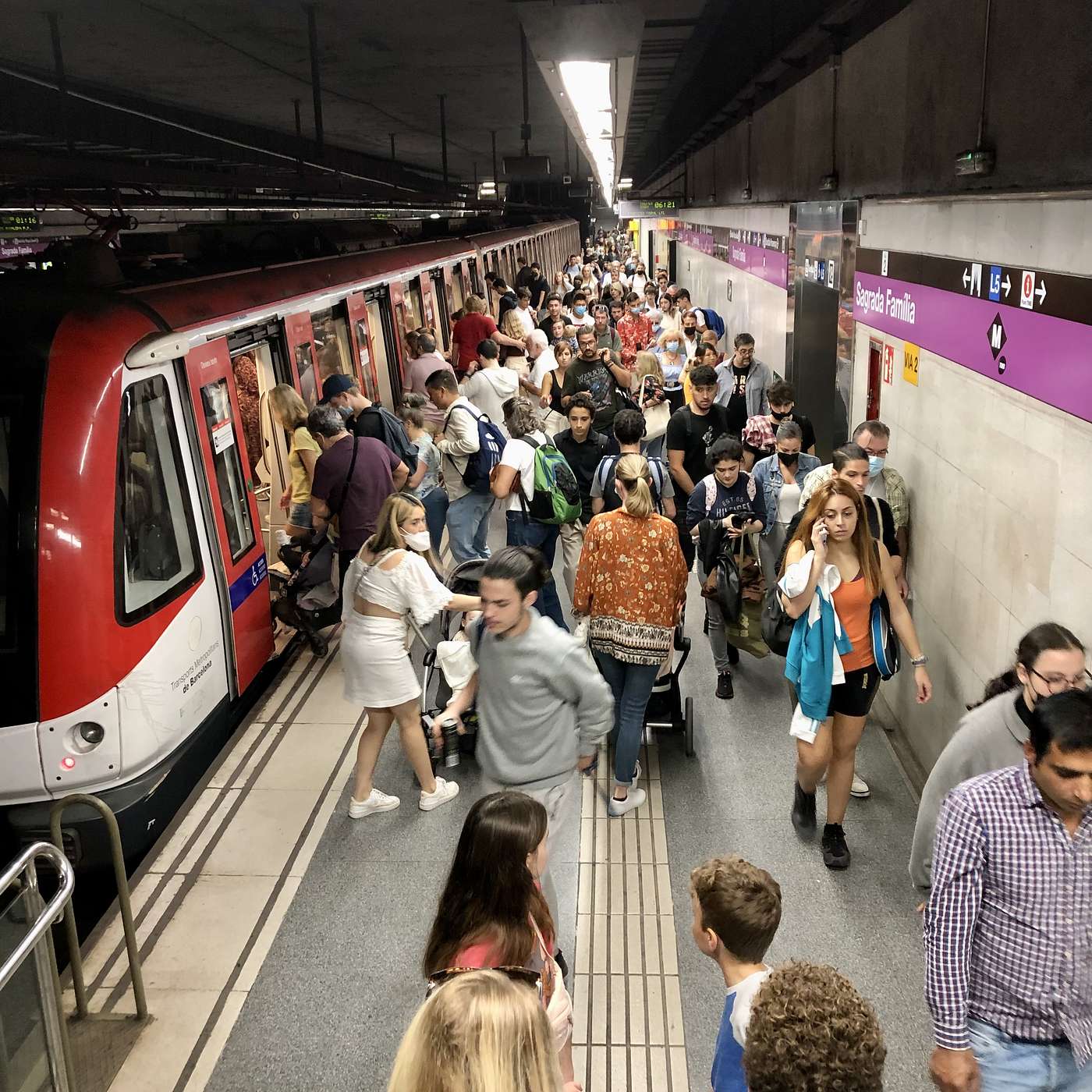 Incident in the metro in Barcelona, Spain
