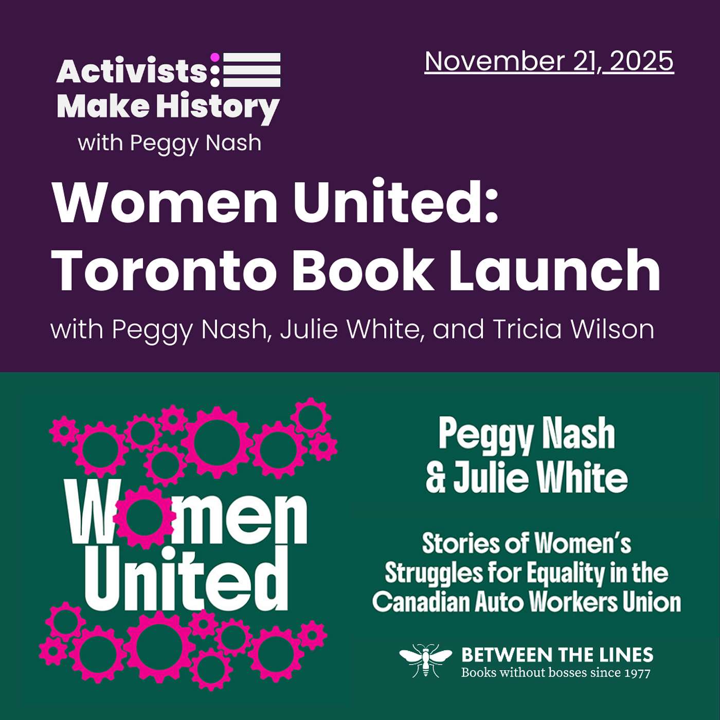 Activists Make History: Women United — Toronto Book Launch