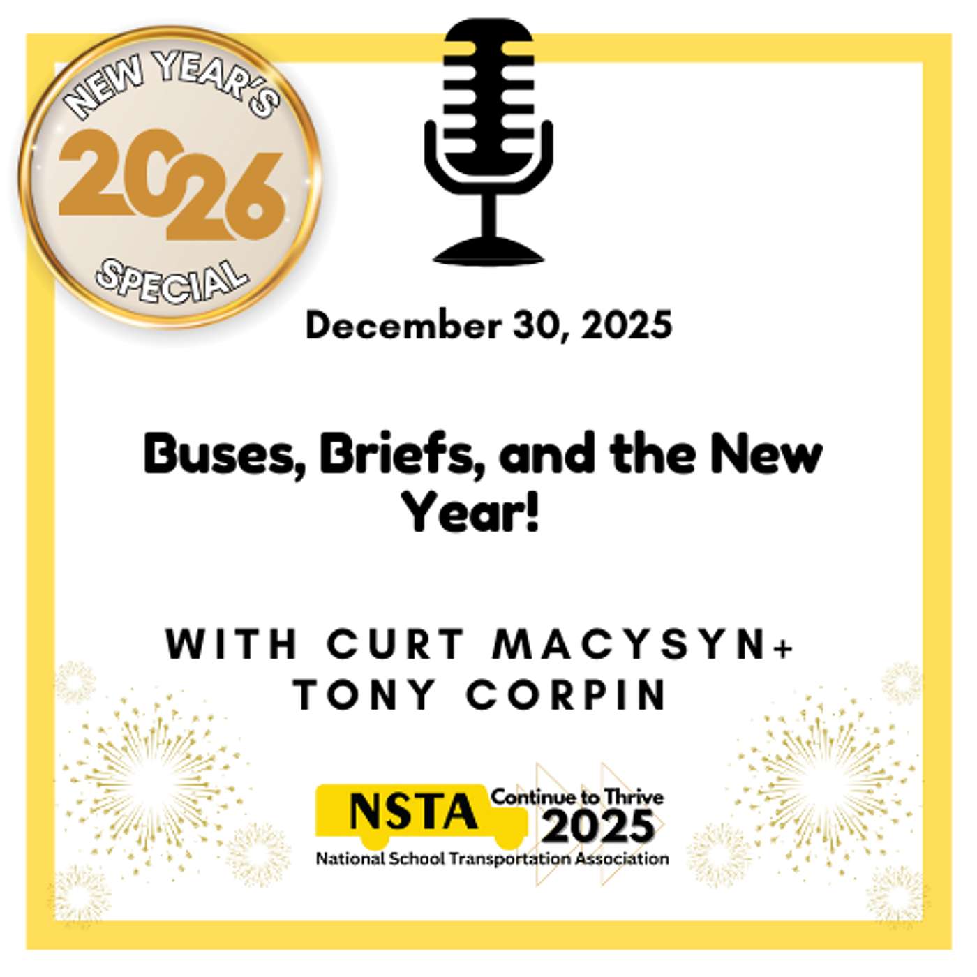 Buses, Briefs, and the New Year! Buses, Briefs, and the New Year!