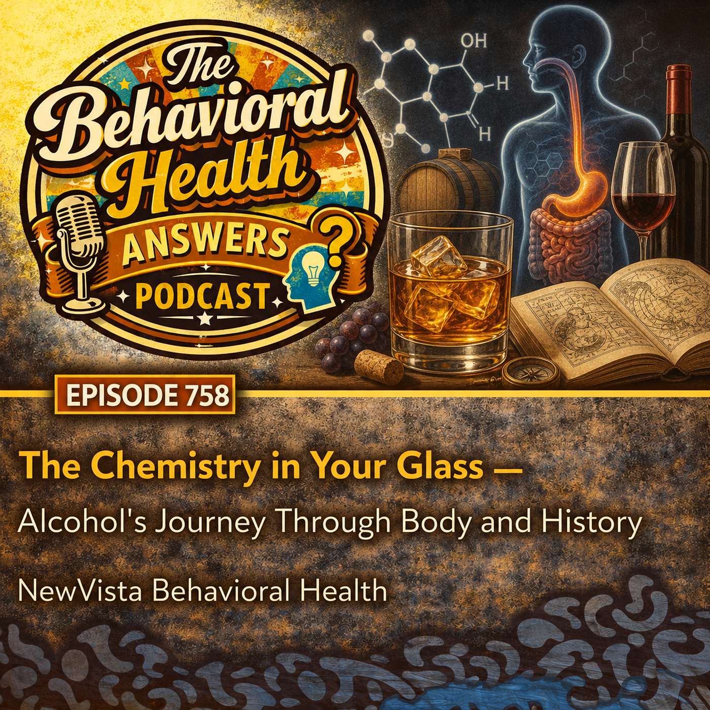 Episode 758: The Chemistry in Your Glass - Alcohol's Journey Through Body and History | NewVista Behavioral Health episode artwork