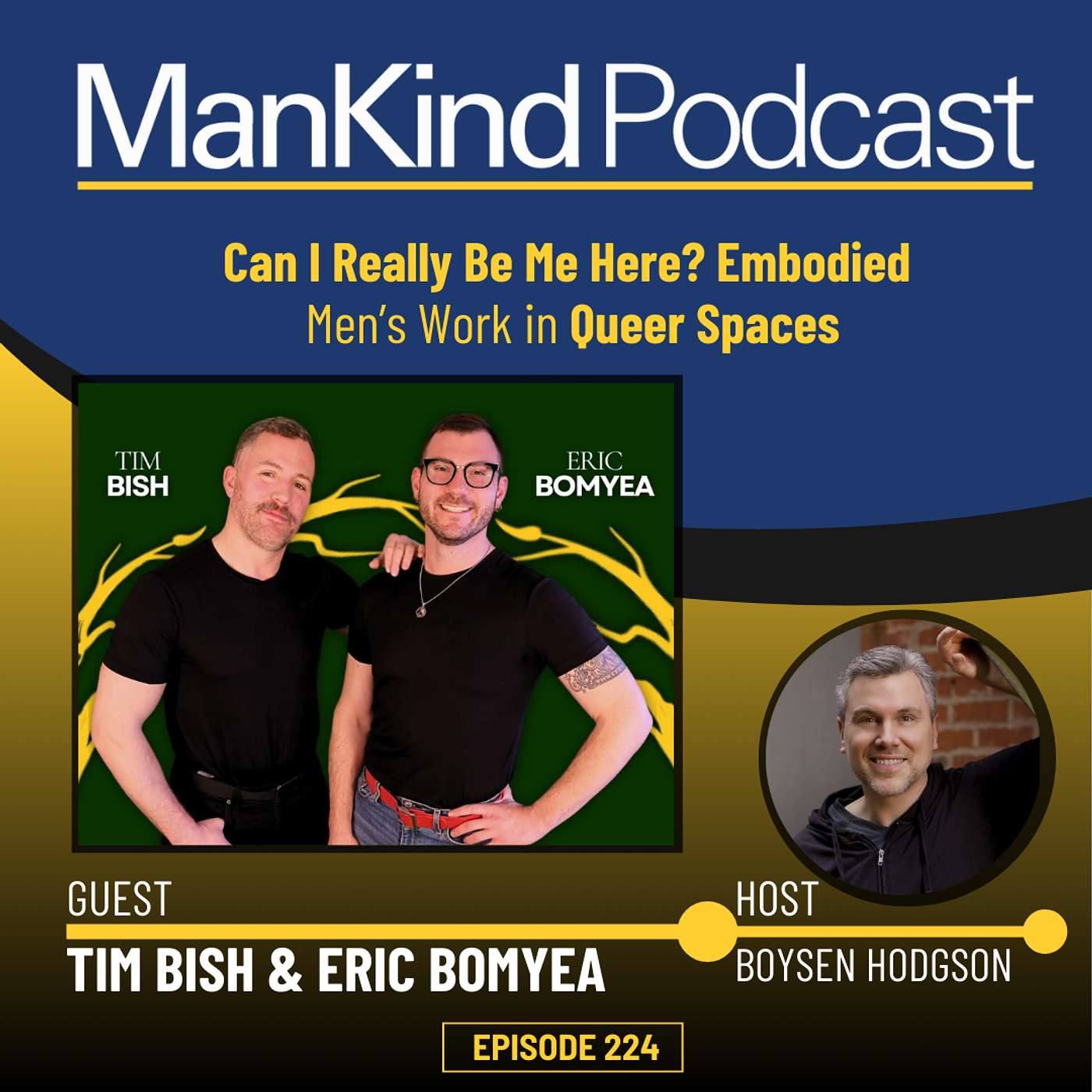 224 - Can I Really Be Me Here? Embodied Men’s Work in Queer Spaces with Tim & Eric