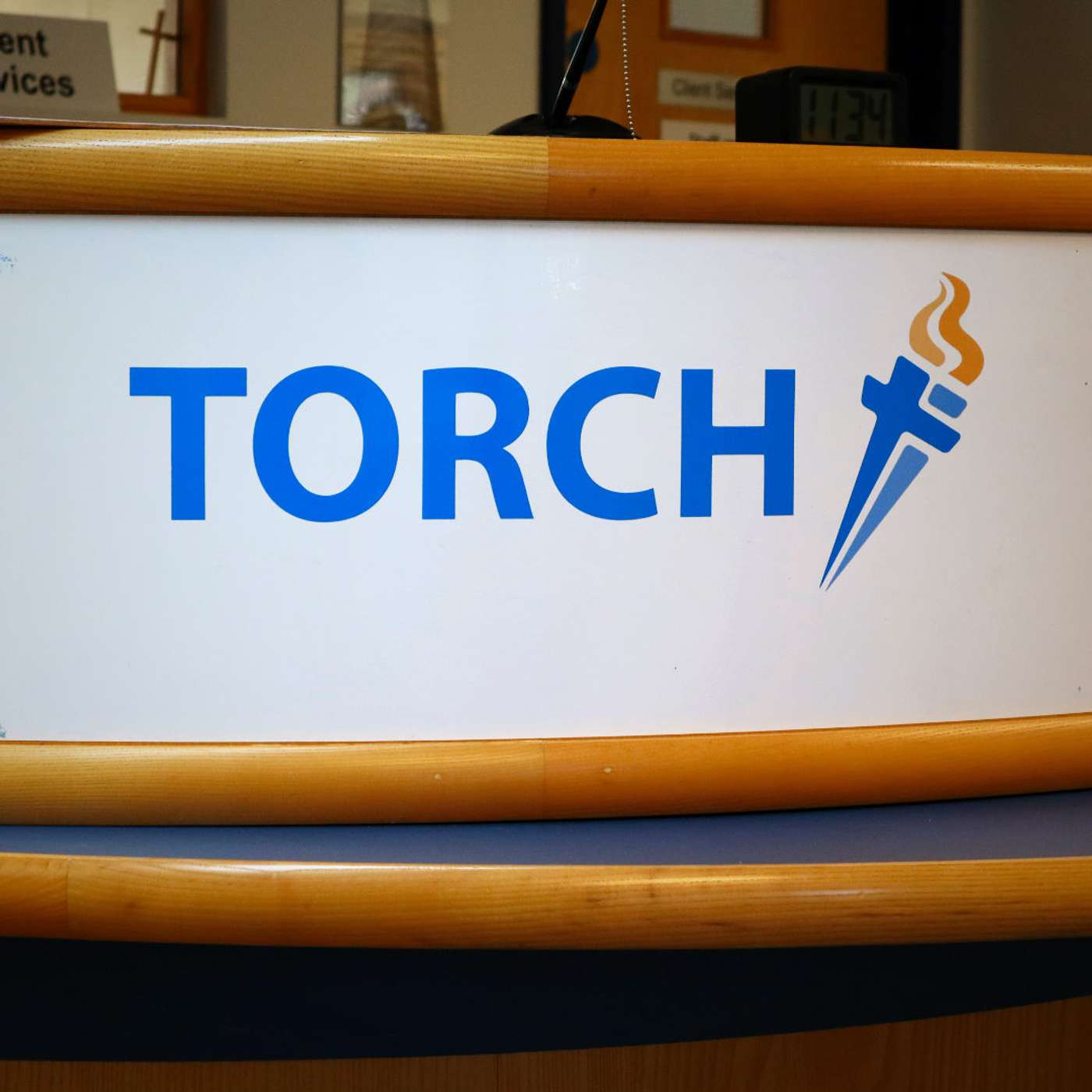 Andy B chats with Michael at Torch Trust